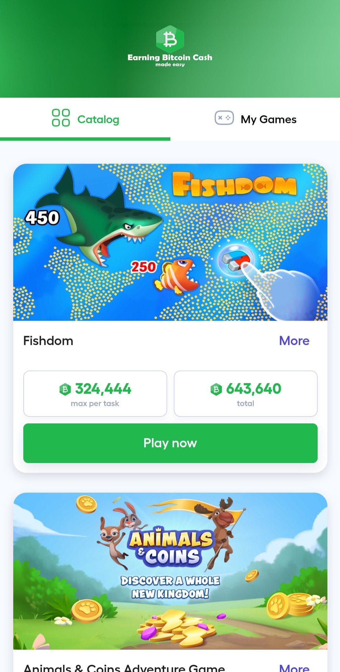 Earn Bitcoin Cash Playtime Games