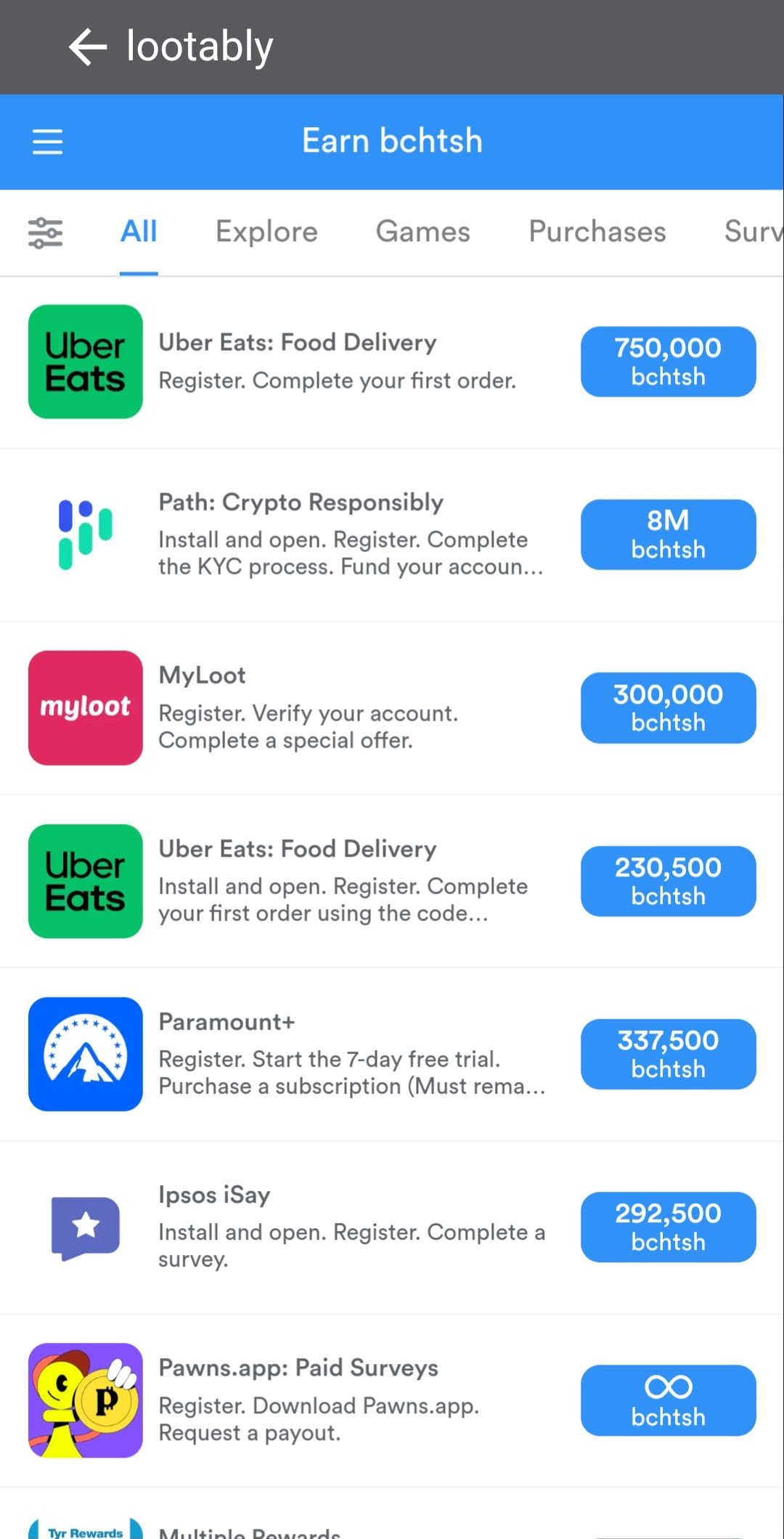 Earn Bitcoin Cash Lootably Offers