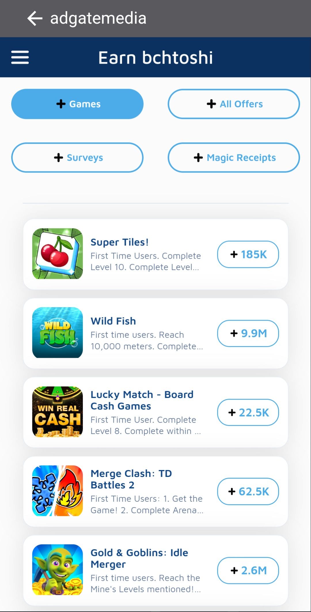 Earn Bitcoin Cash AdGate Media Games