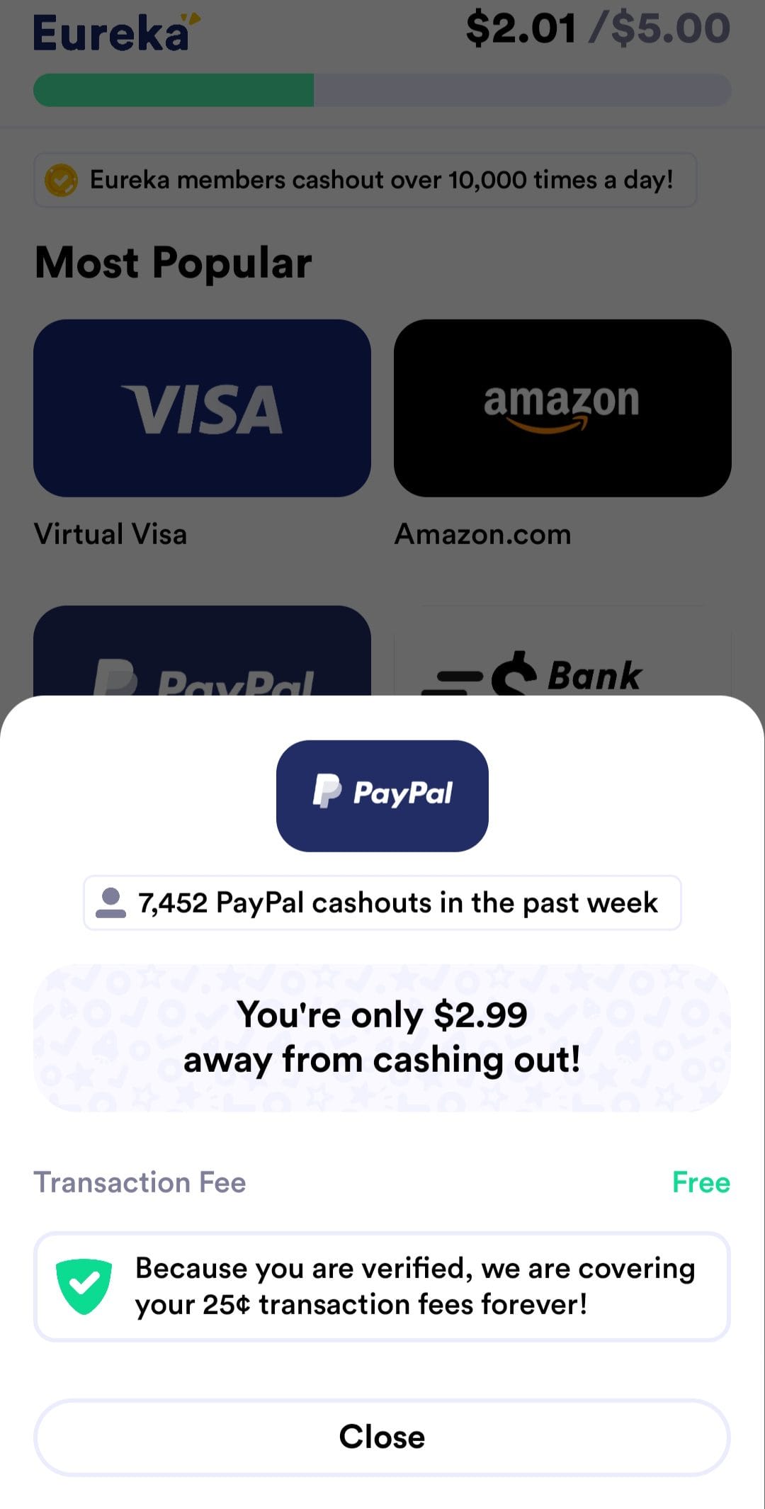 Eureka paypal