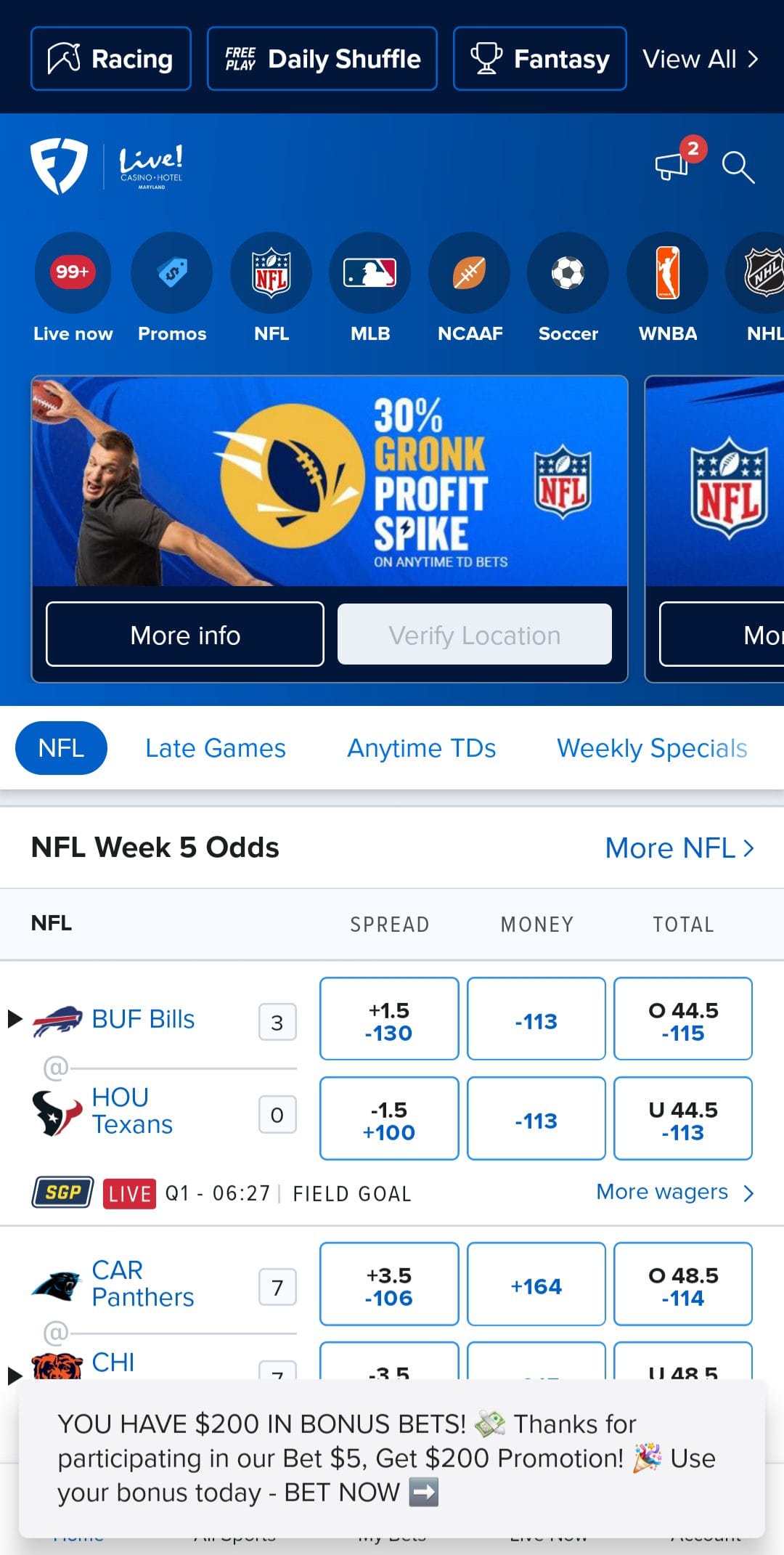 FanDuel Bet on Sports