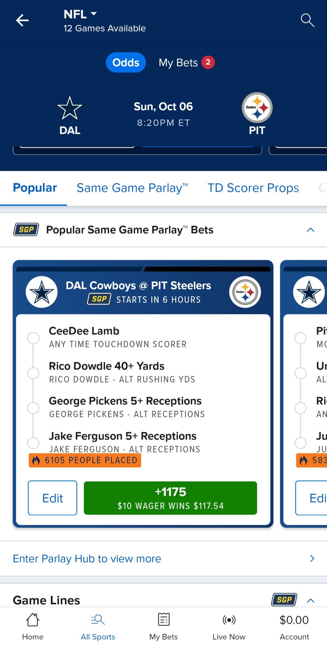FanDuel Predictions