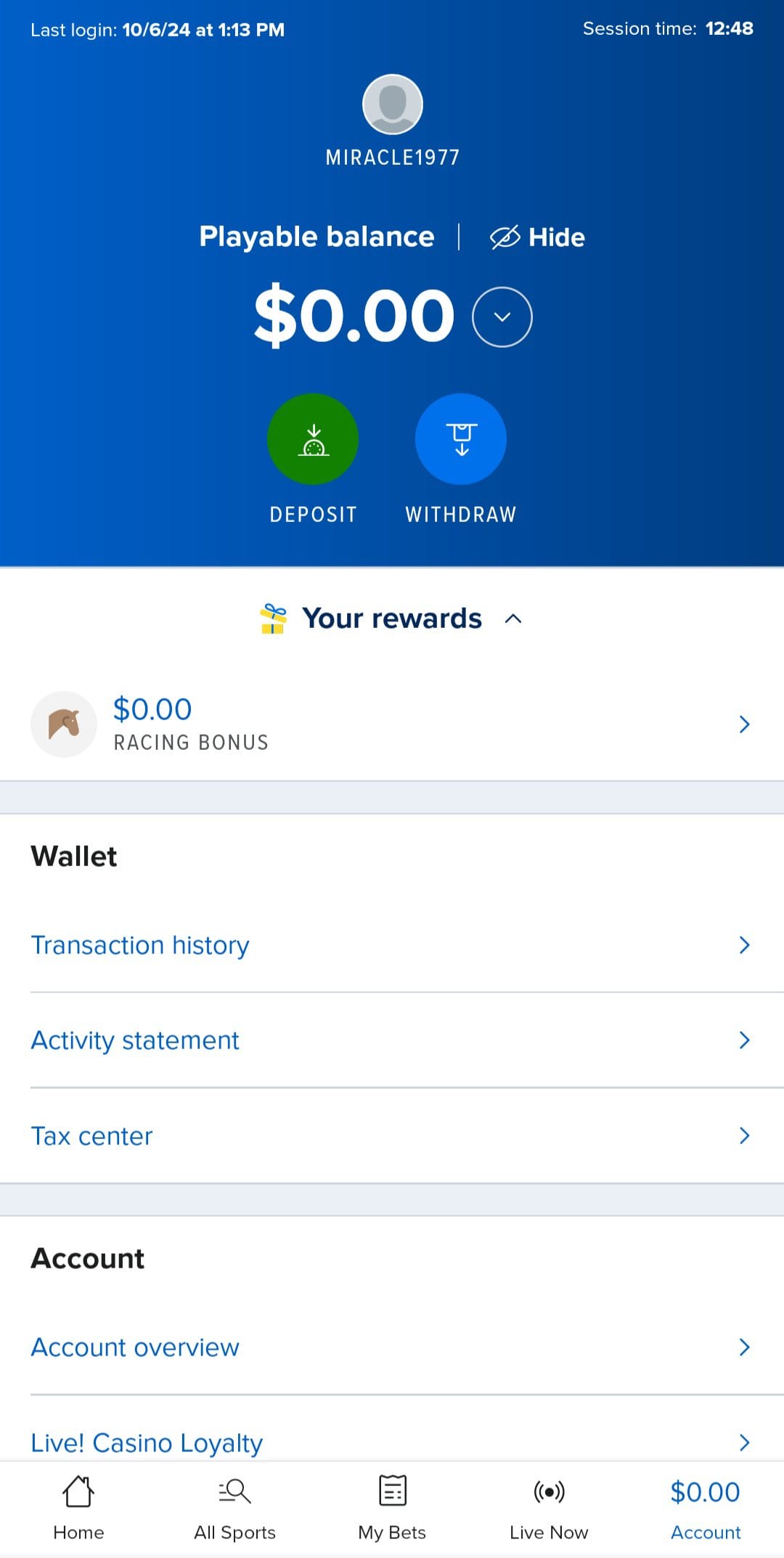 FanDuel wallet