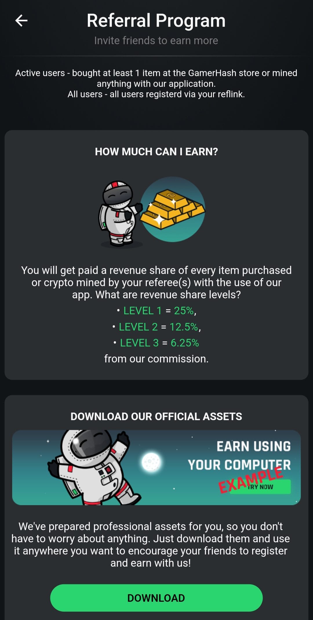 GamerHash Referral Code
