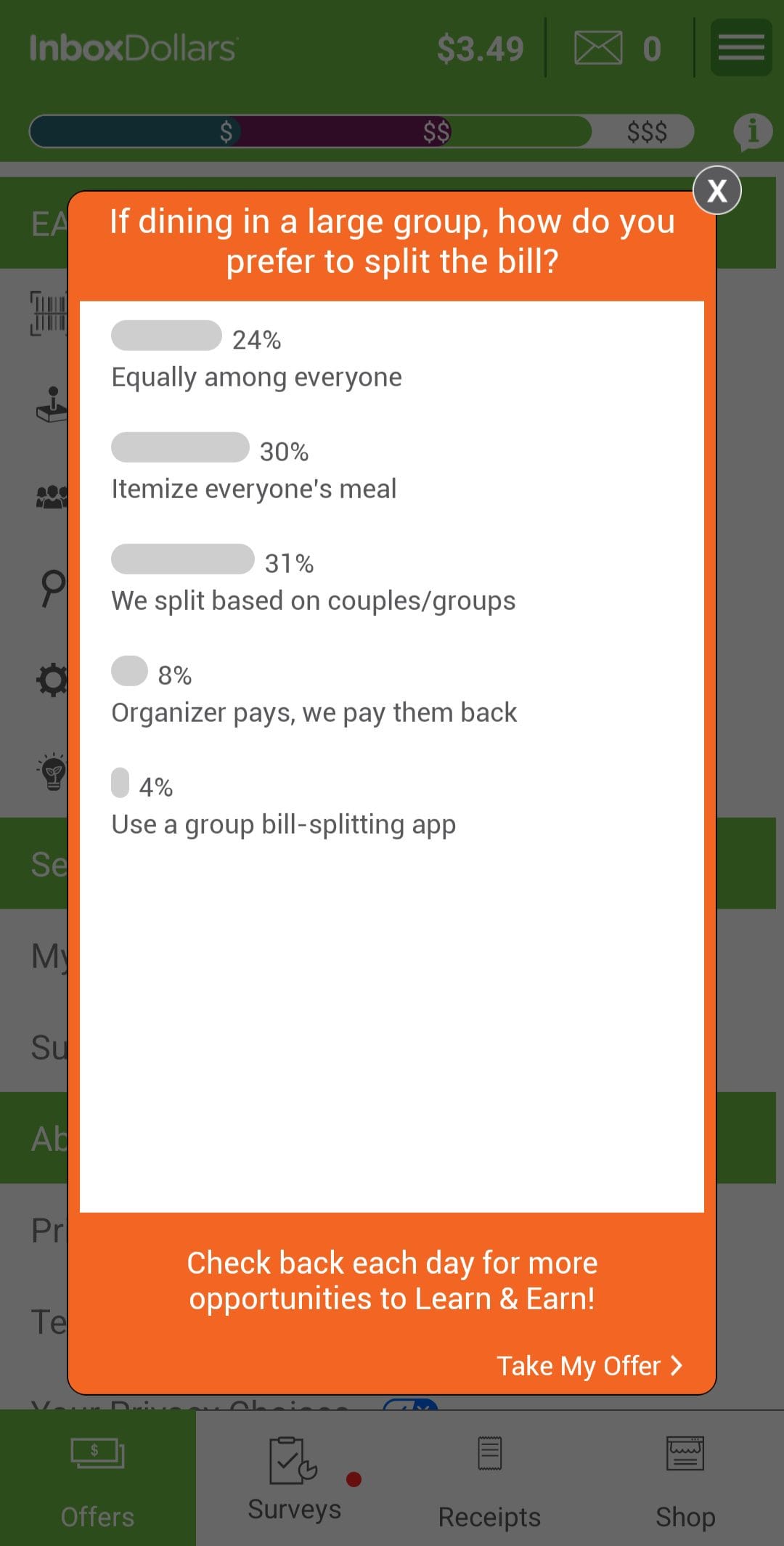 InboxDollars Daily Poll