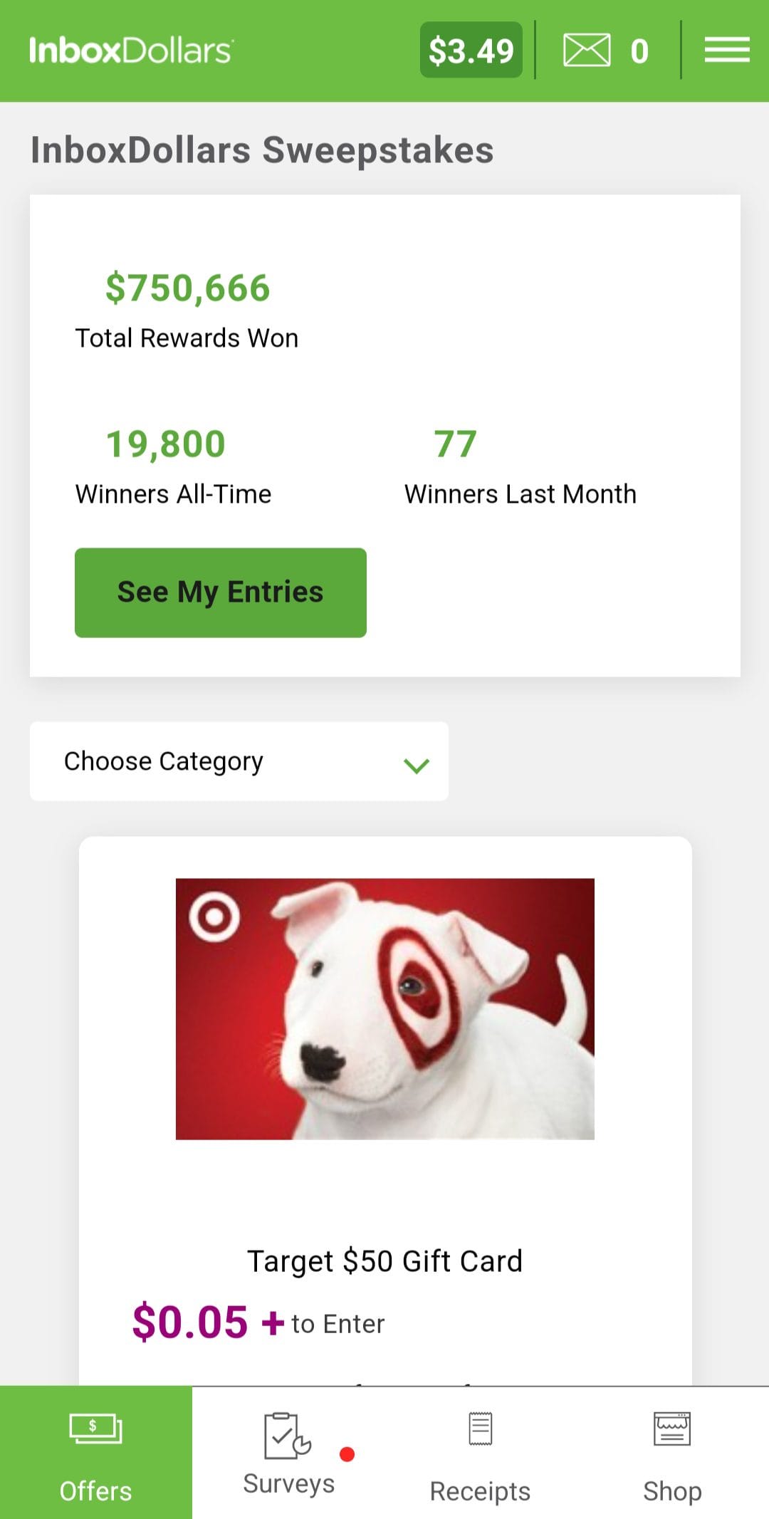 InboxDollars Sweepstakes