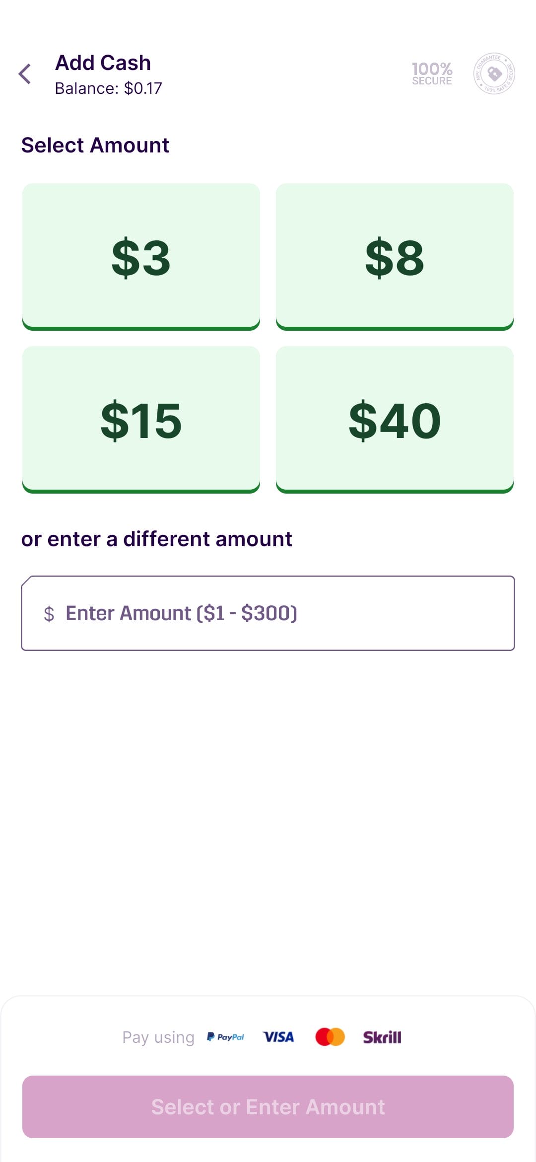 MPL Add Cash