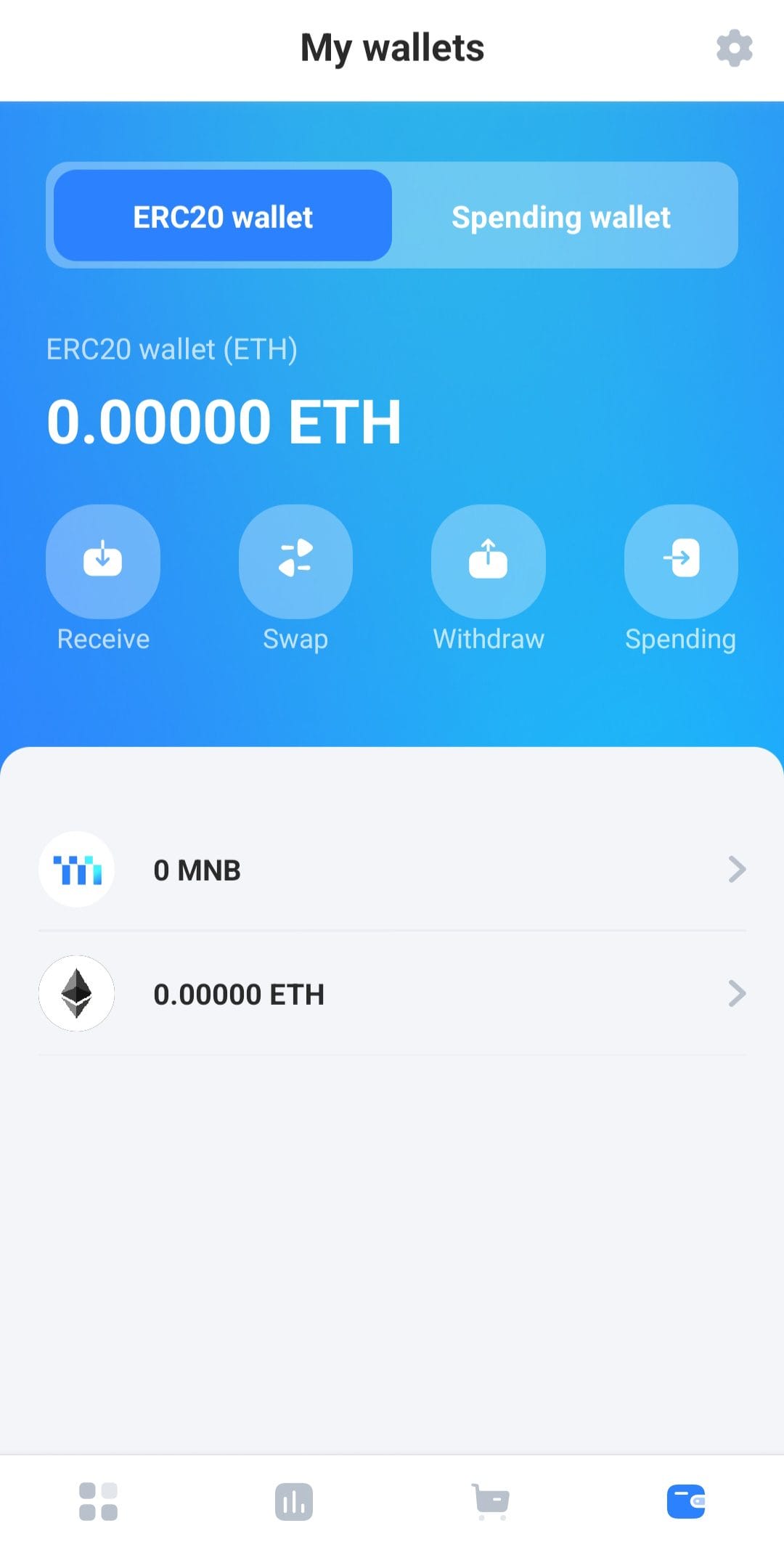 Mineable ERC-20 Wallet
