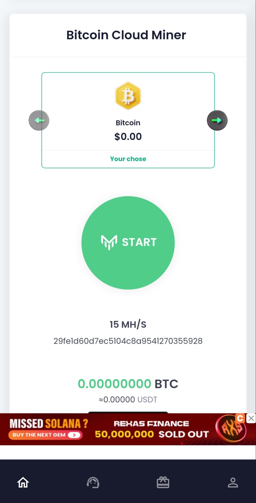 Minersy Bitcoin Cloud Miner