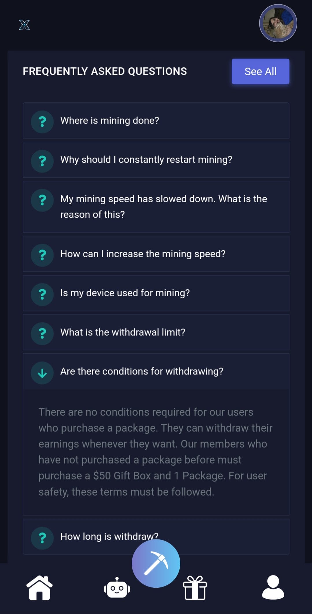 Mining X Withdraw FAQs