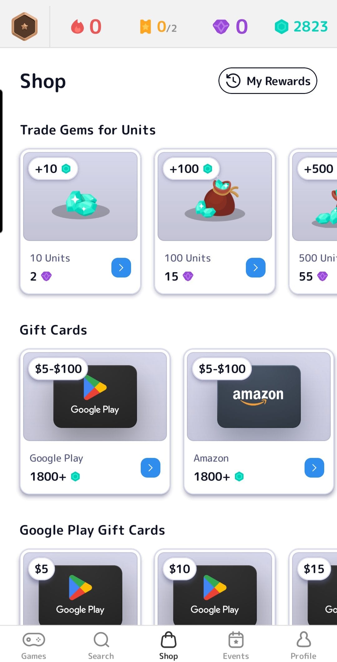 Mistplay shop rewards