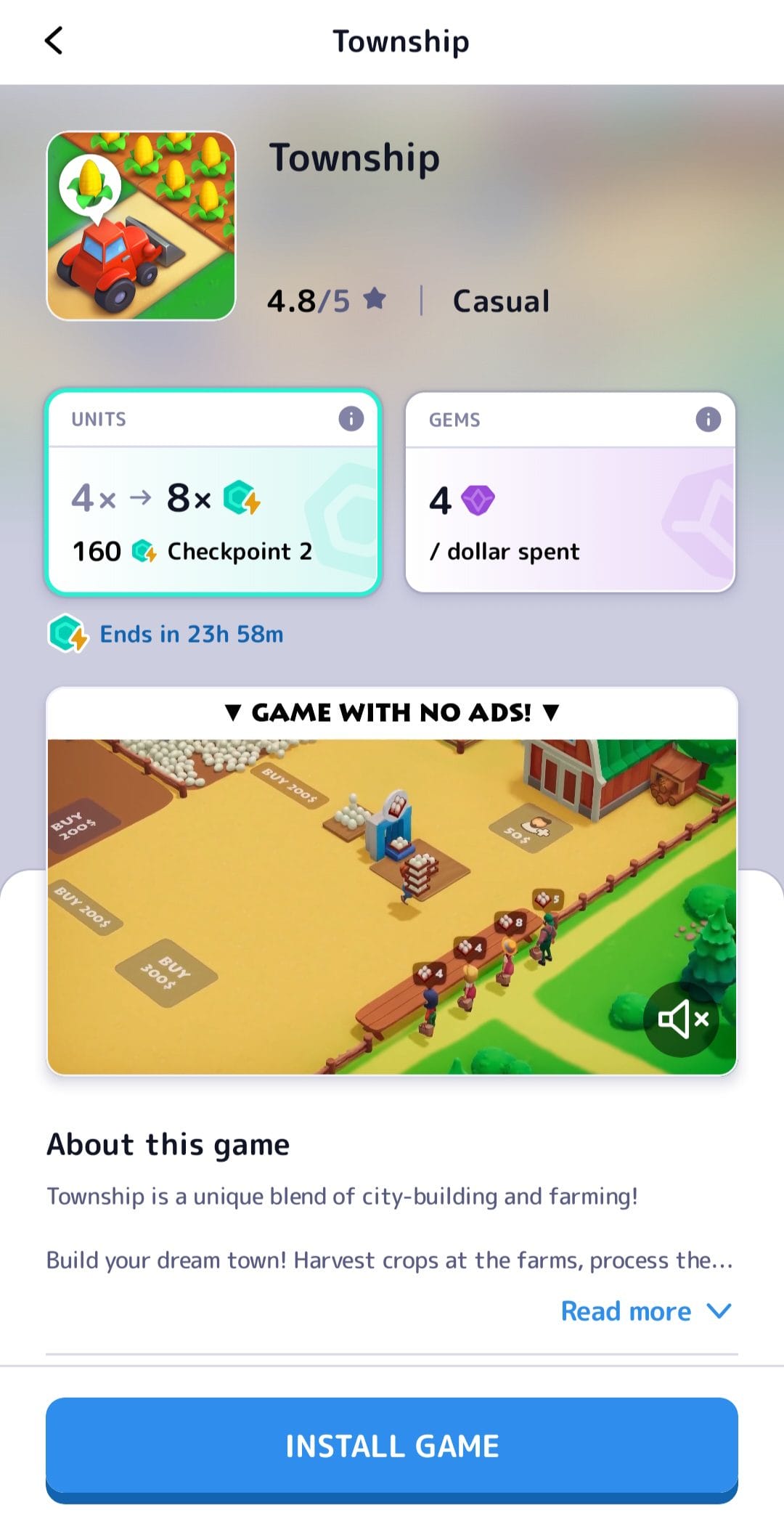 Mistplay Township game