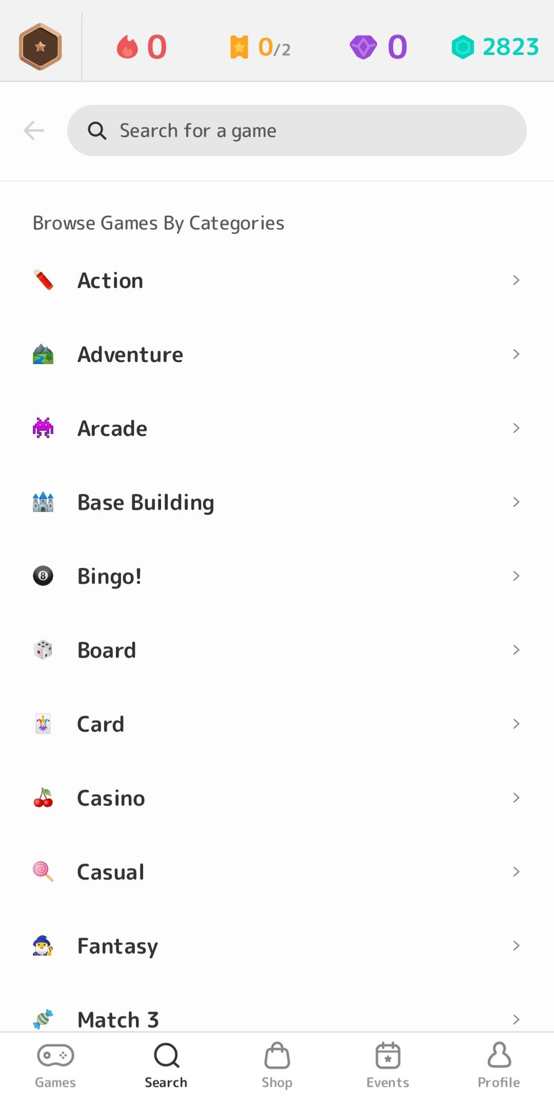Mistplay game categories
