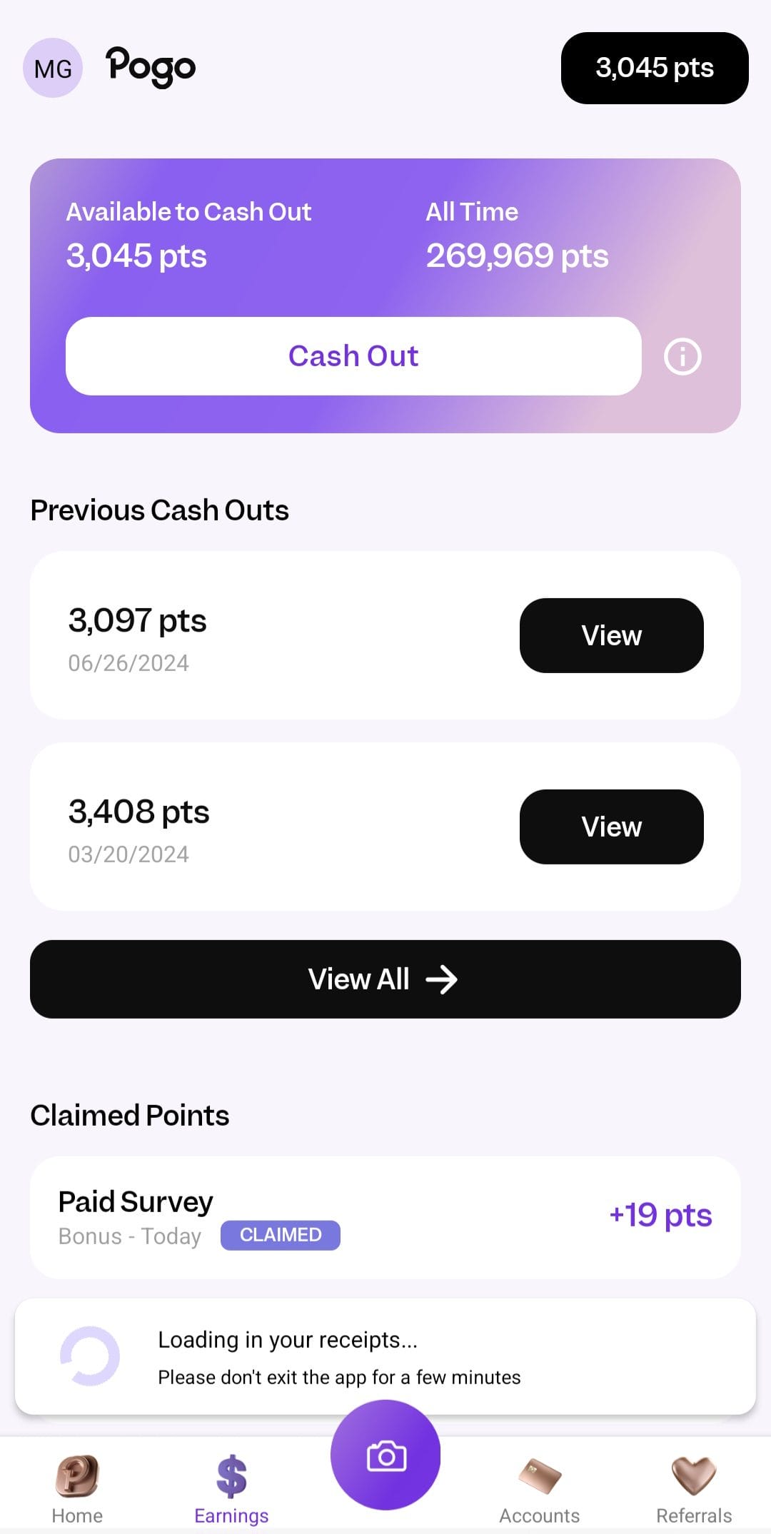 Pogo Account Page