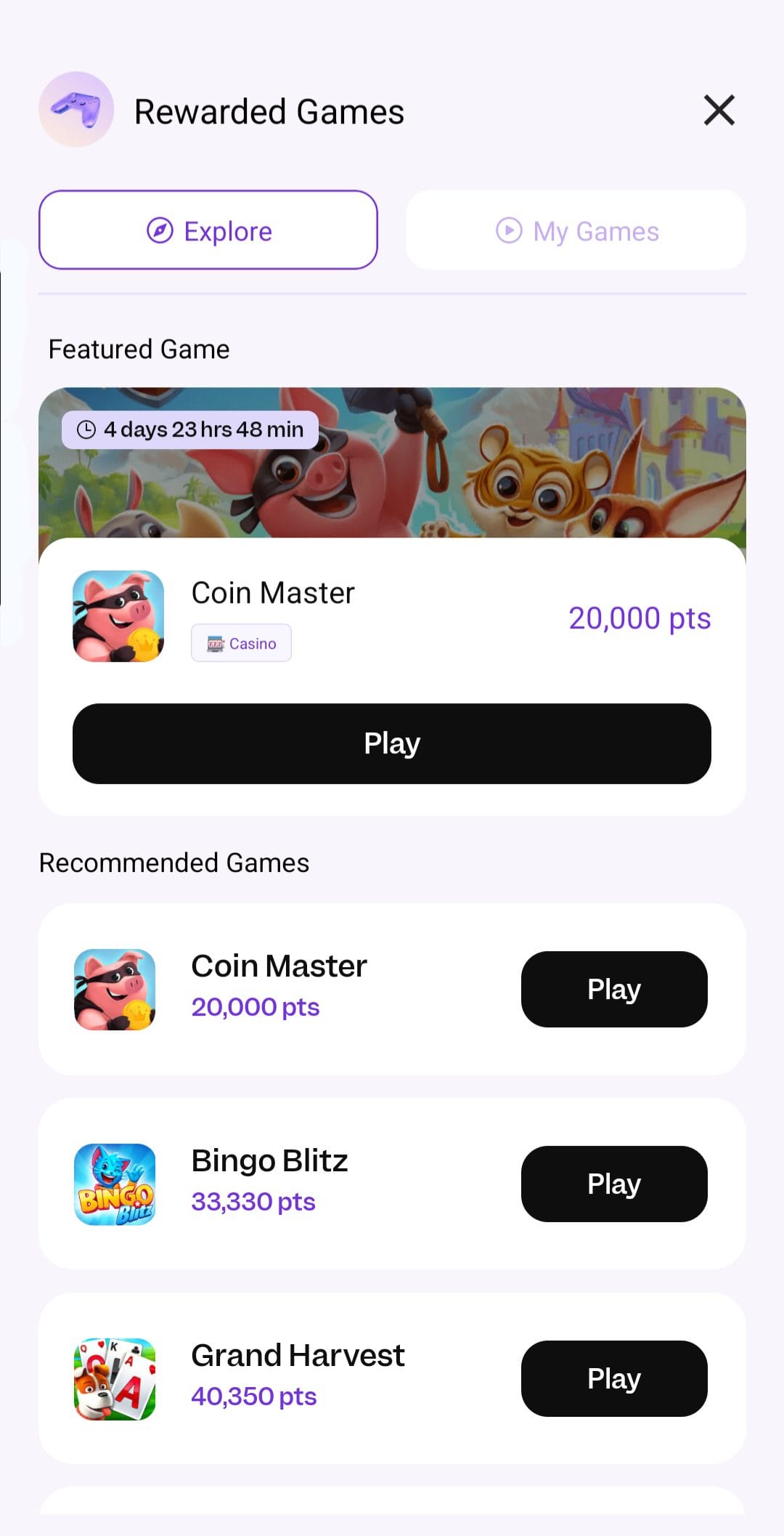 Pogo Rewarded Games