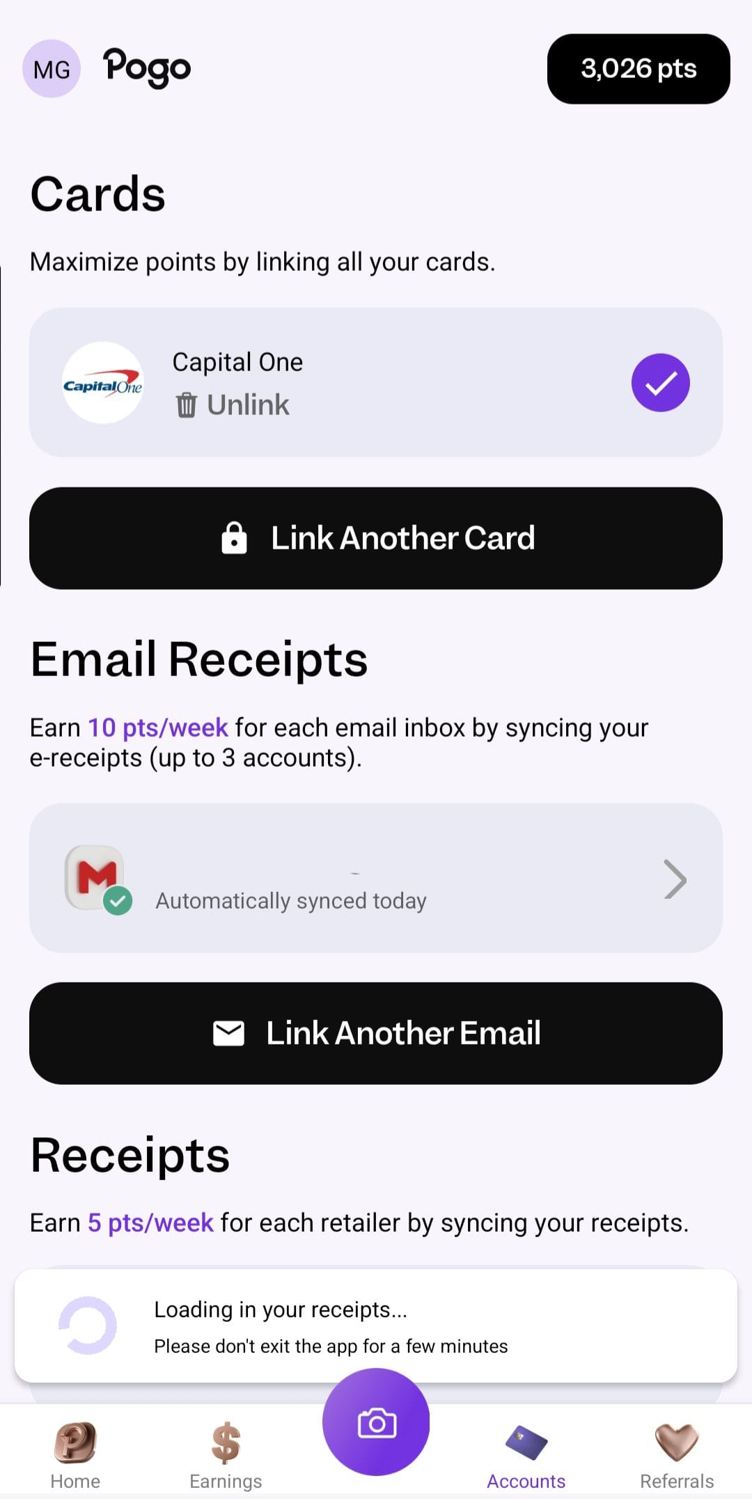 Pogo Scan Receipts