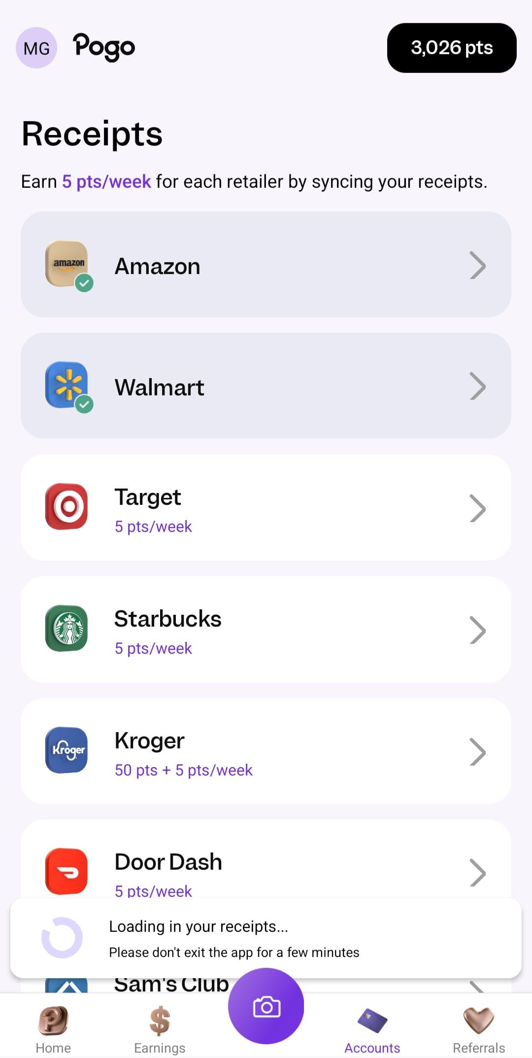 Pogo  Online Receipts