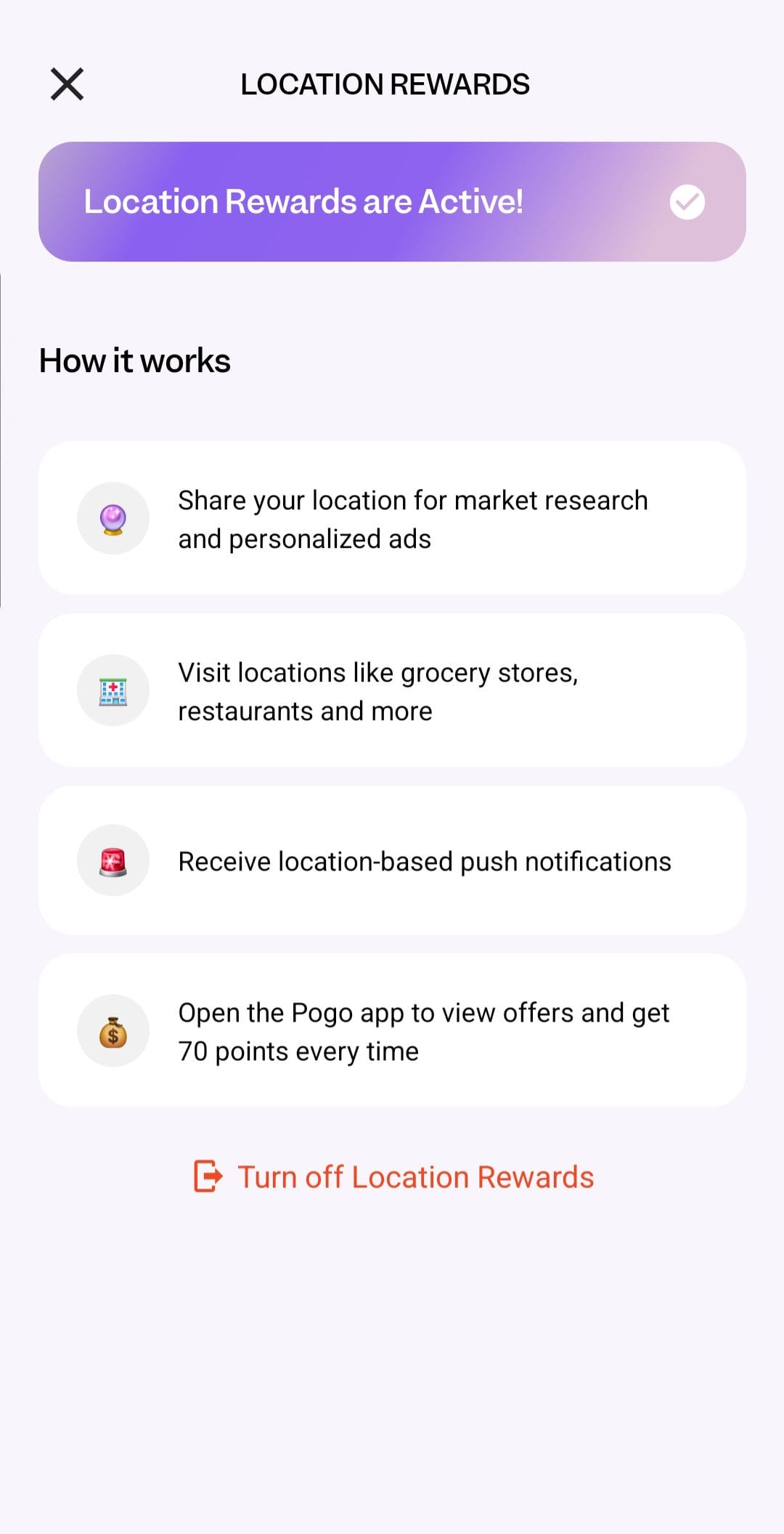 Pogo Location Rewards