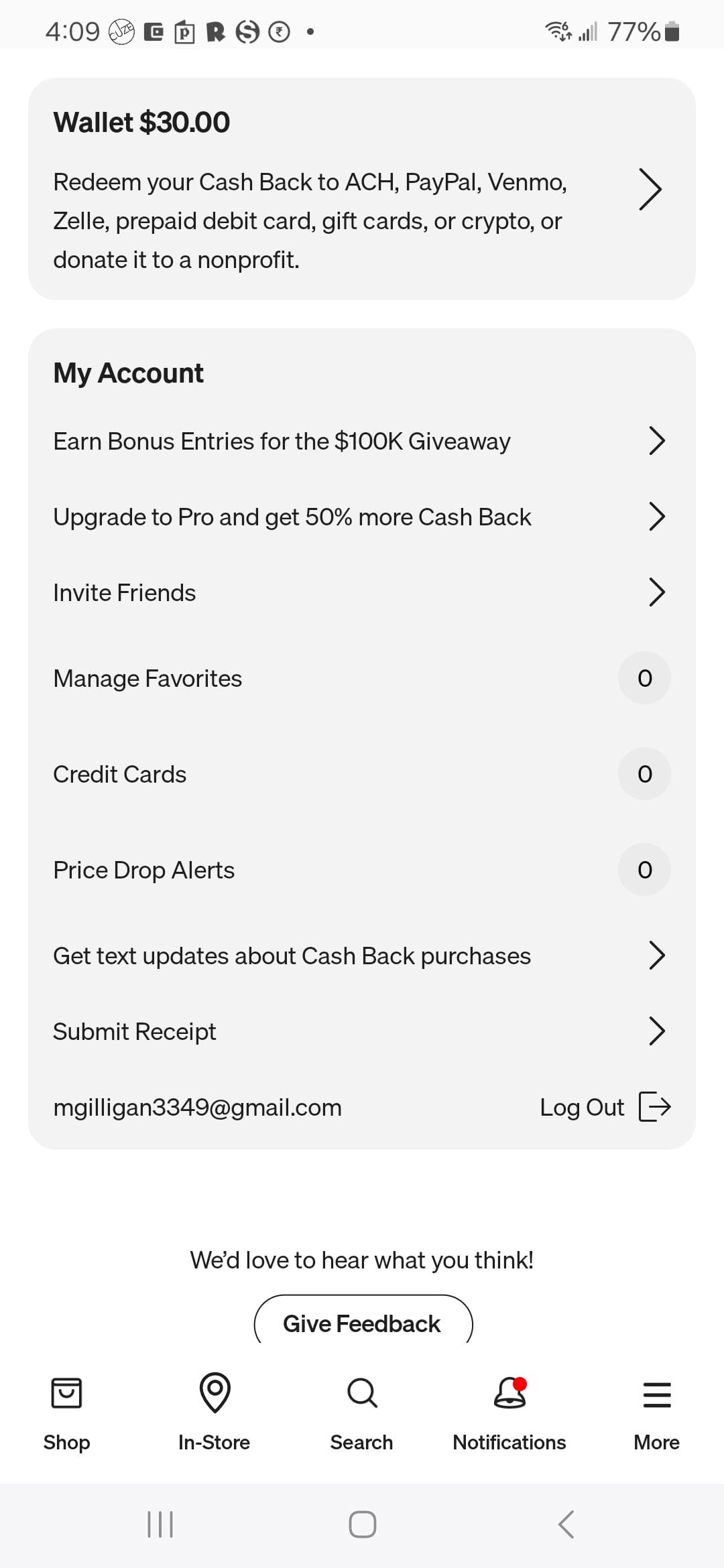Price.com my account