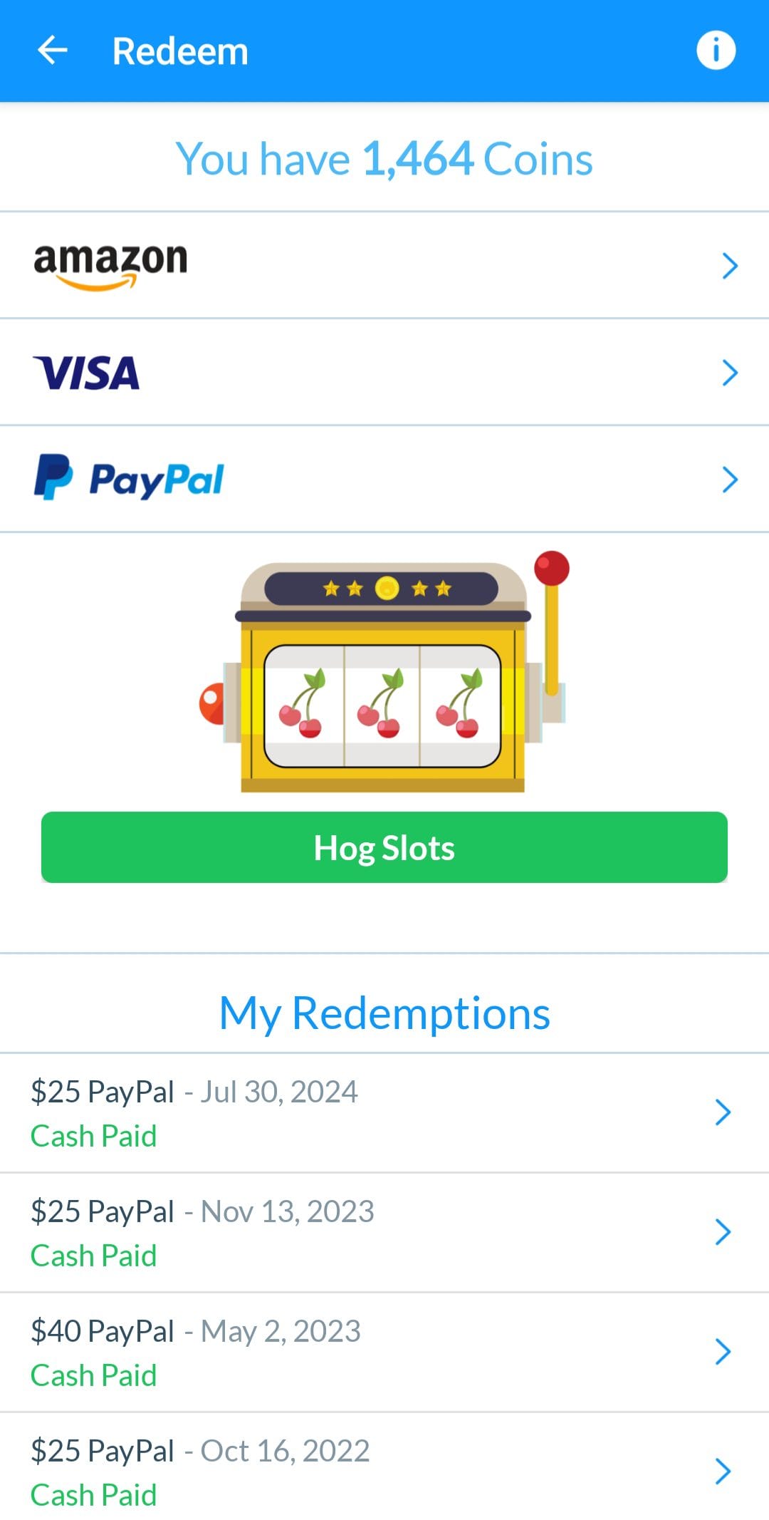 Receipt Hog cashout options