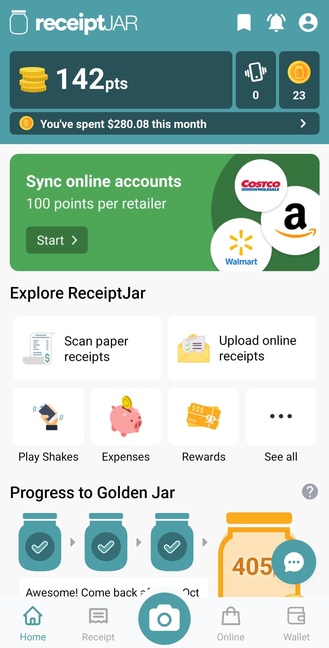 ReceiptJar Upload receipts for cash