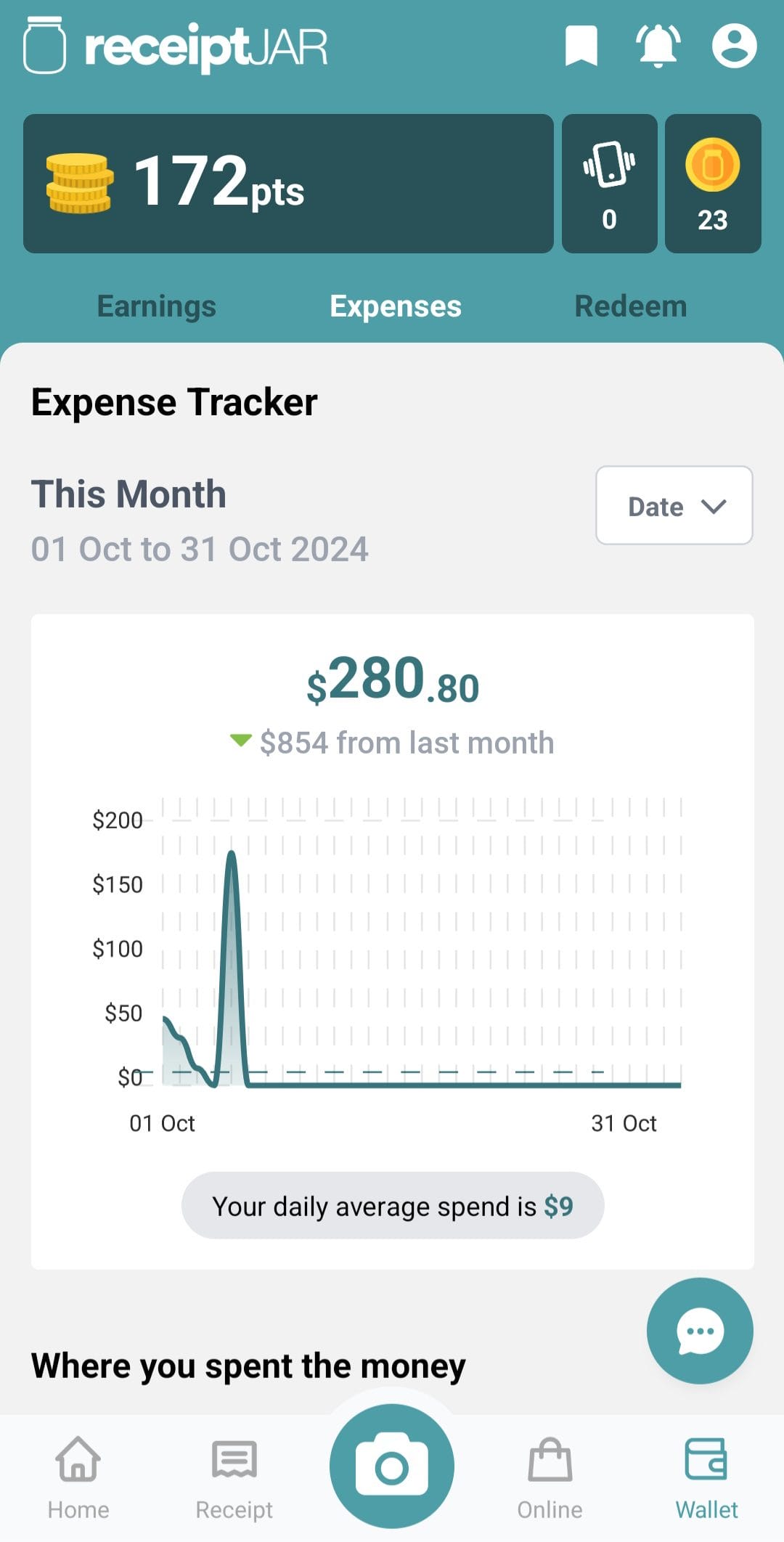 ReceiptJar tracks expenses