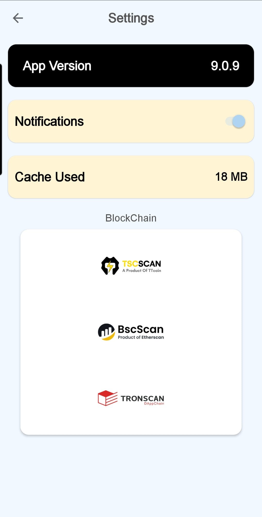 TTcoin Network Settings