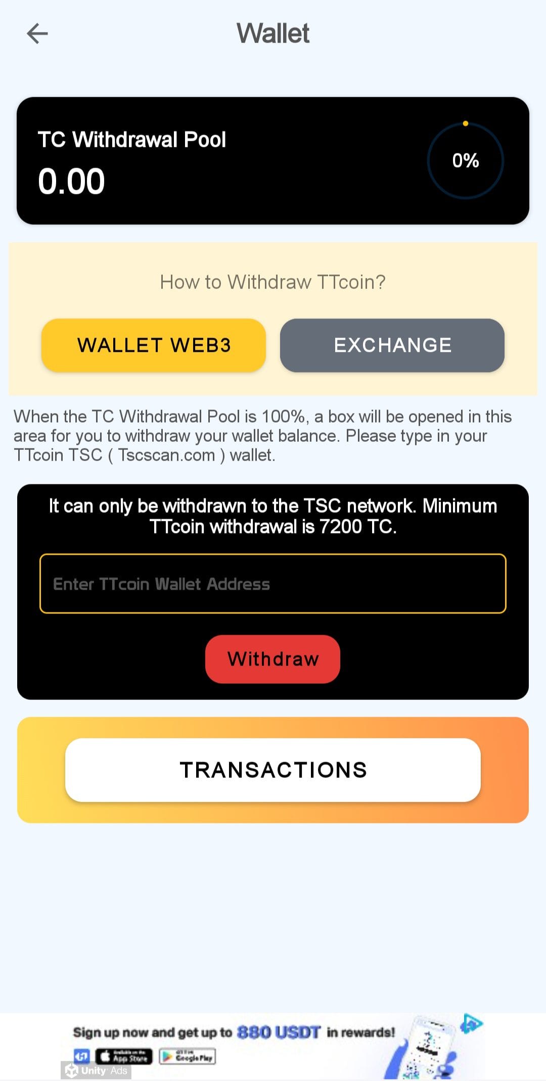 TTcoin Network Wallet