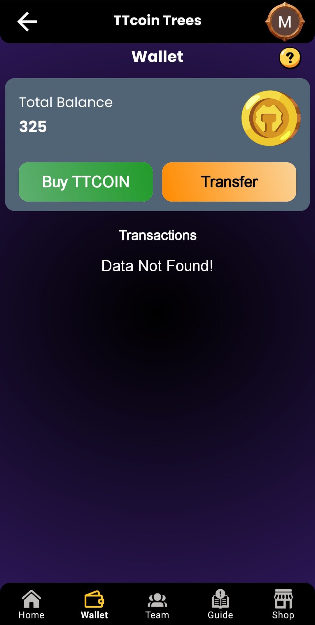 TTcoin Trees Transfer Balance