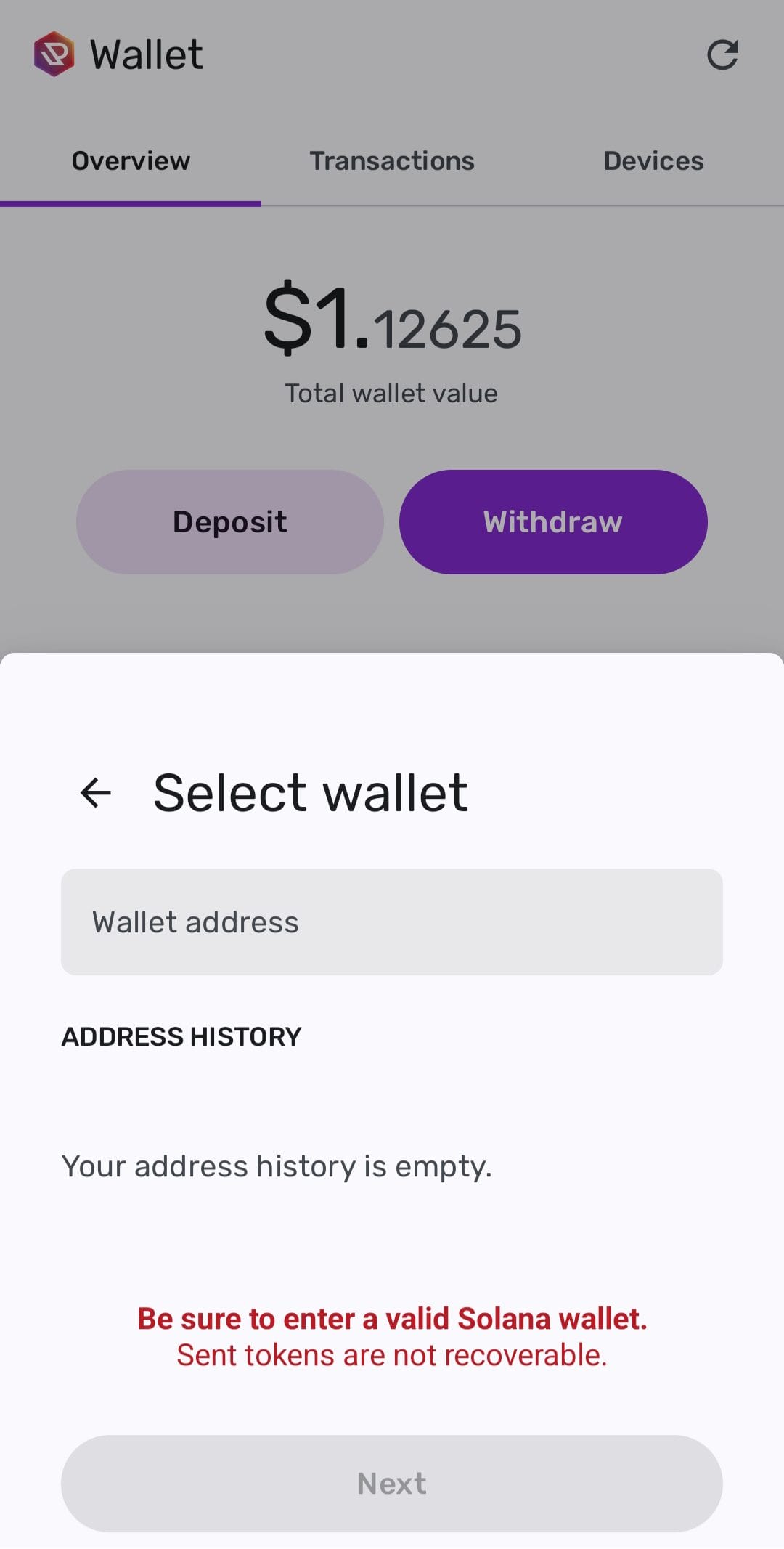 UpRock Select a wallet