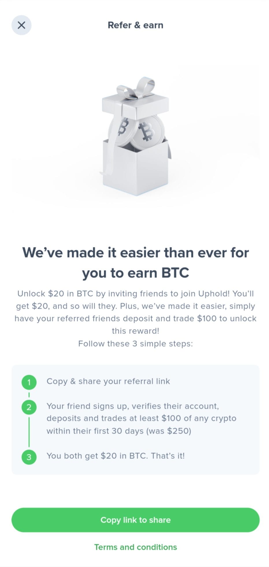 Uphold Referral Code