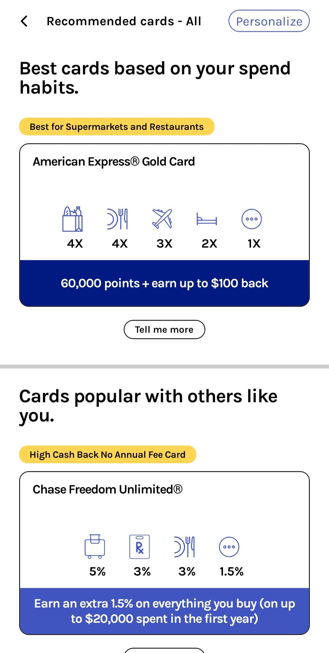 Uthrive Recommended Cards