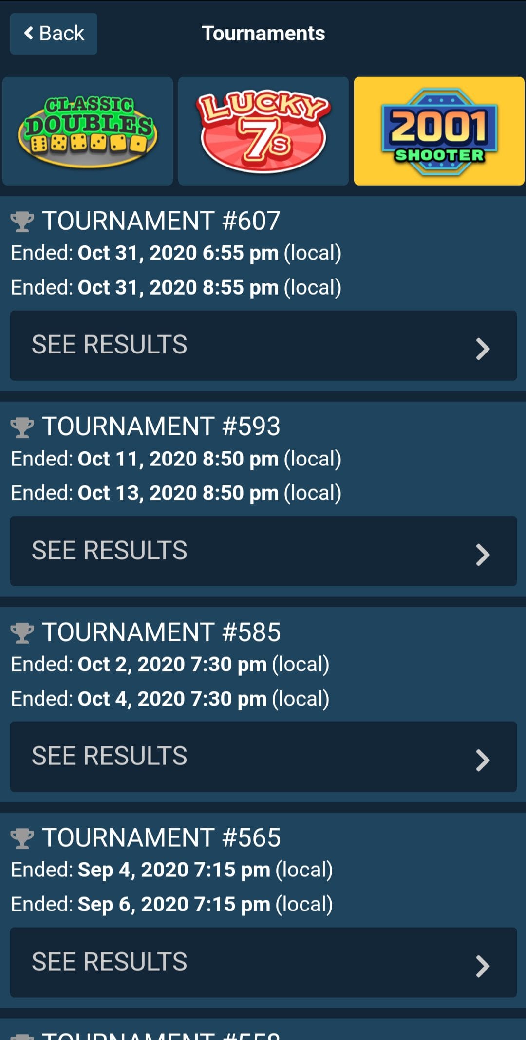 verydice Tournaments