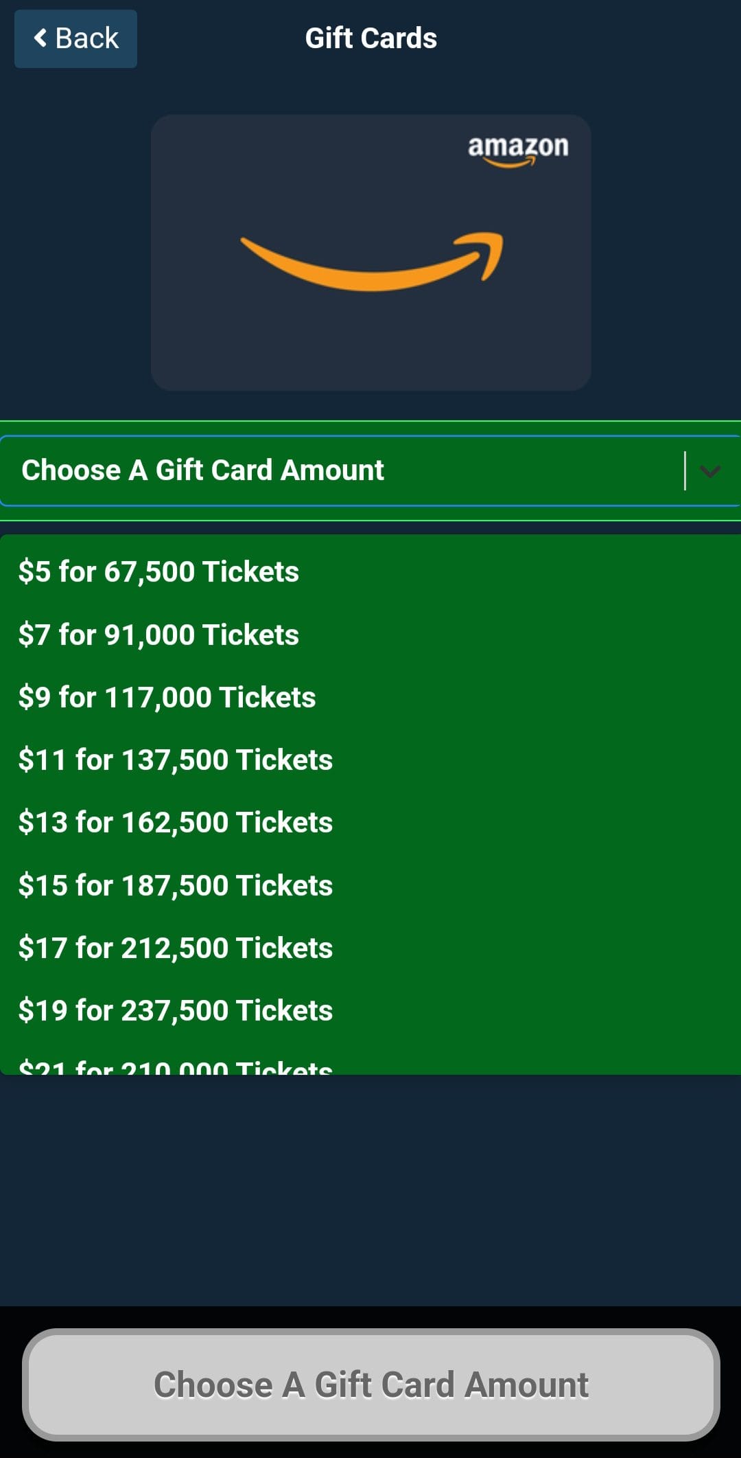 verydice Amazon Gift Card