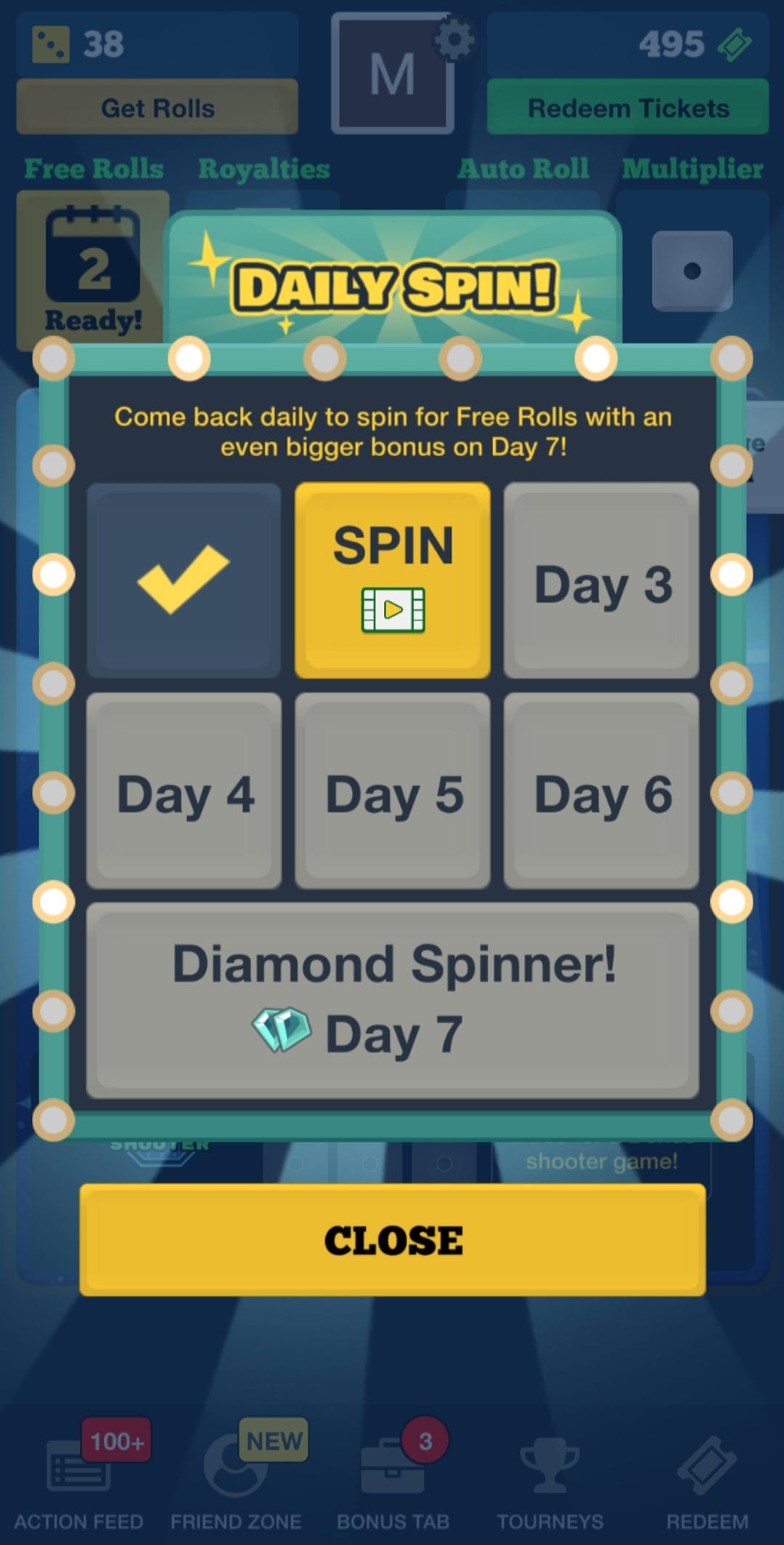 verydice Daily Spins