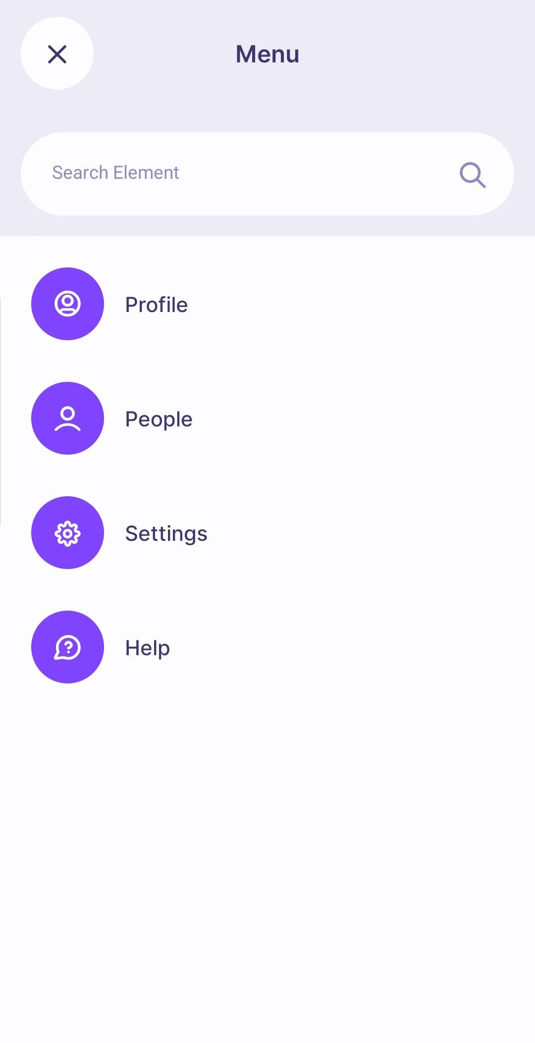 Element Profile Menu