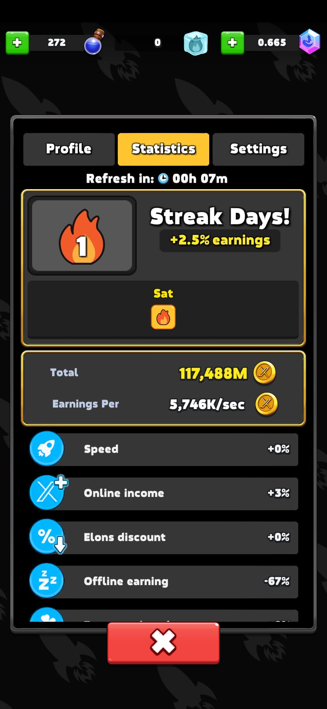 Elon Game Streak Days