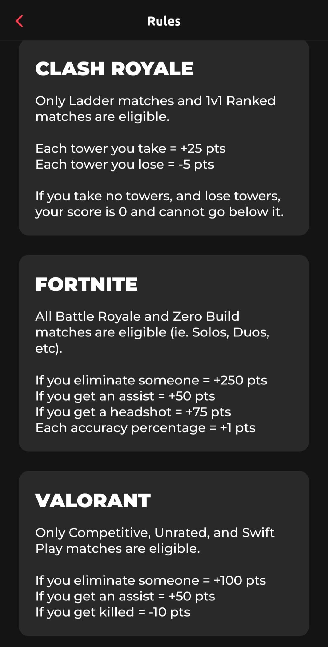En Garde Game Choices