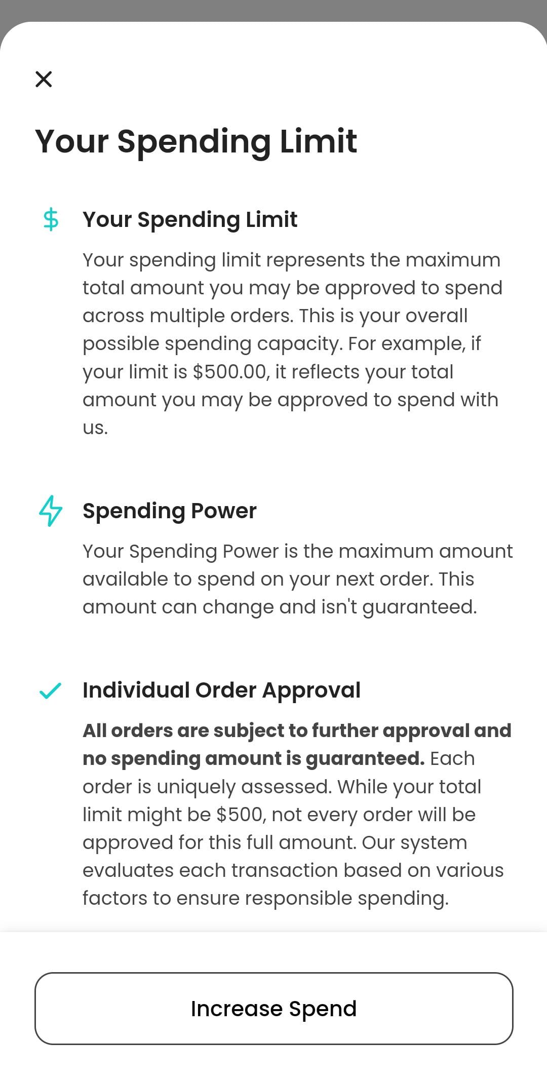 Four Spending Limit