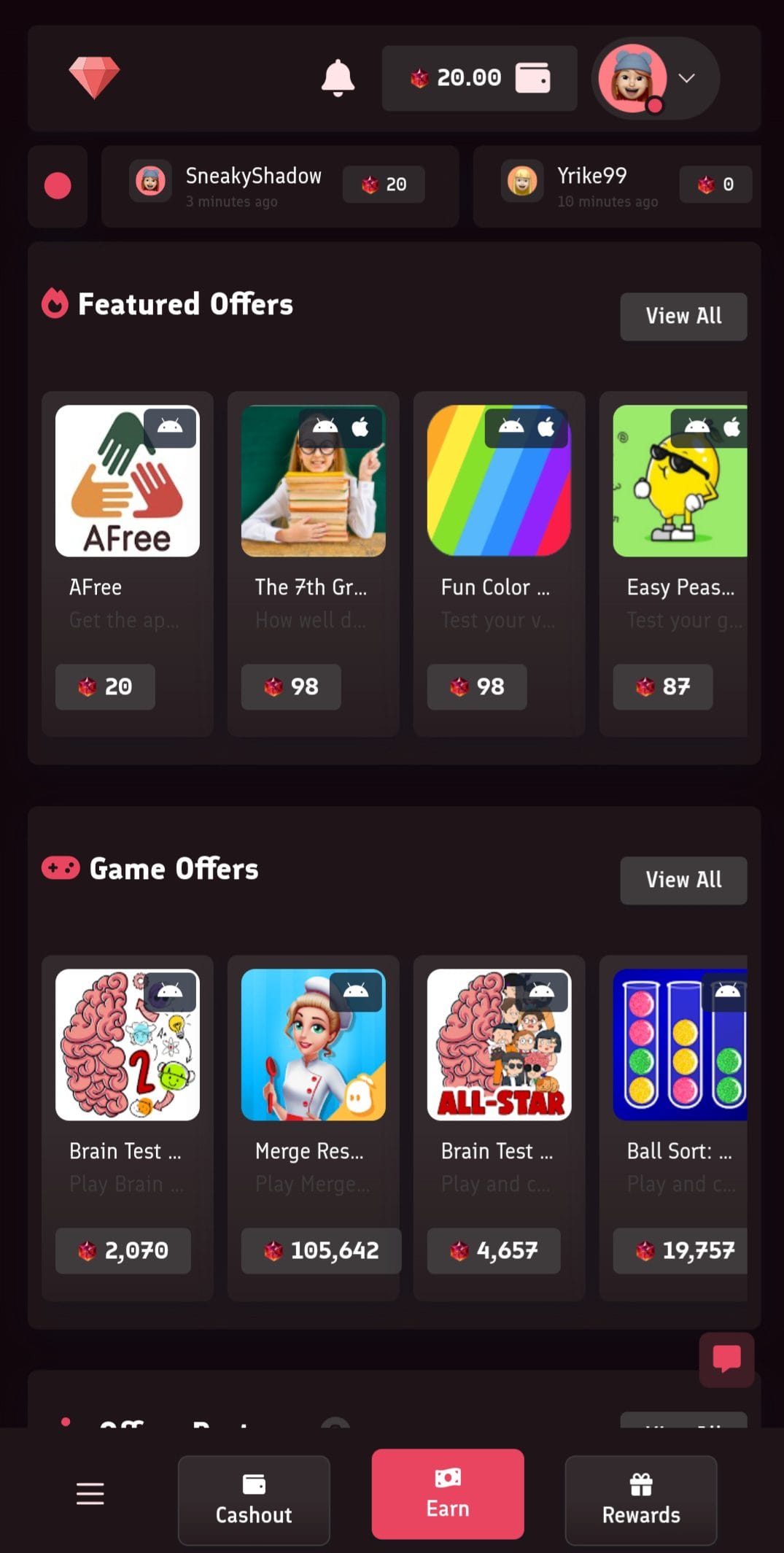 Freegem Features Offers