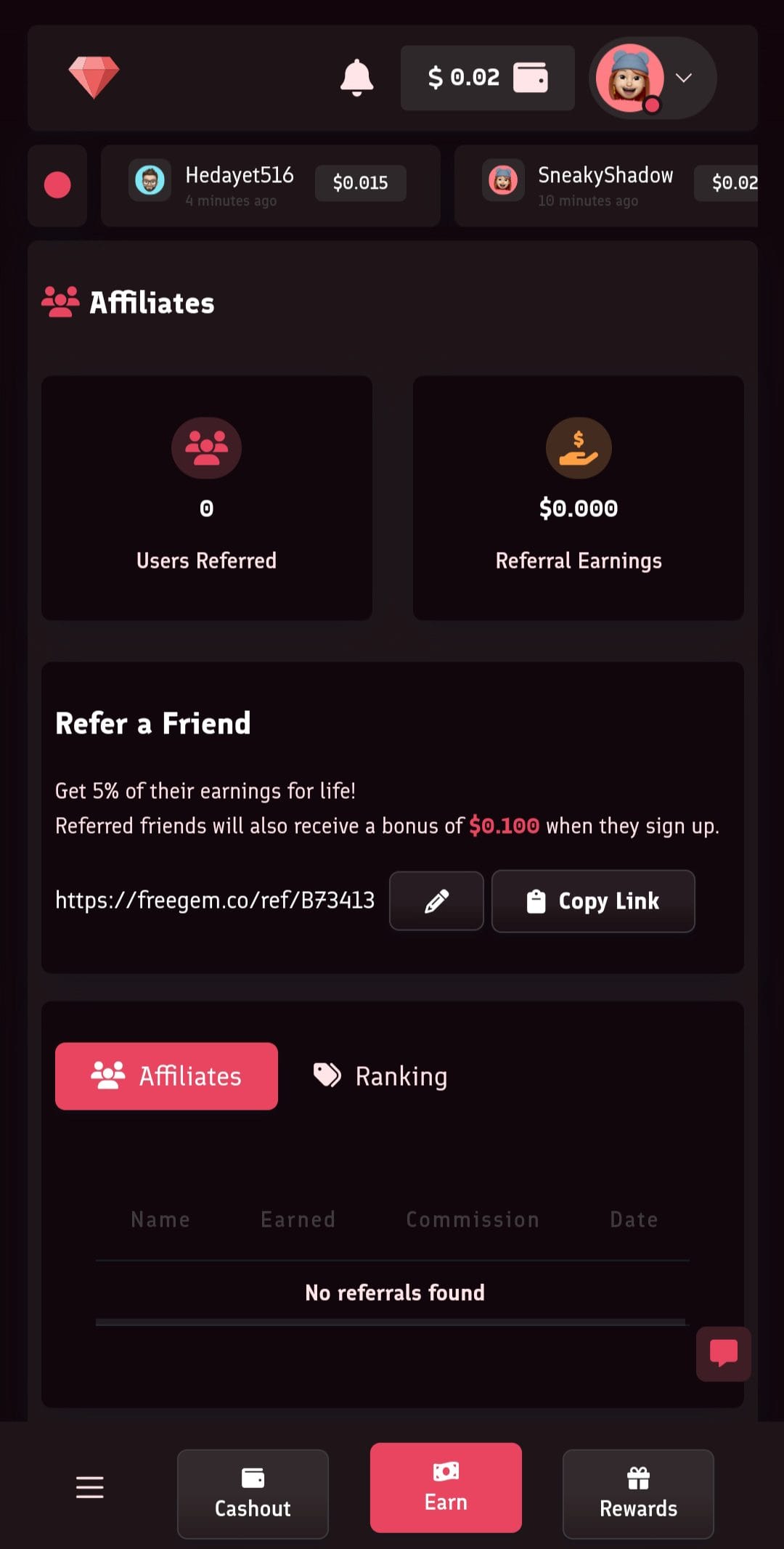 Freegem Referral Code