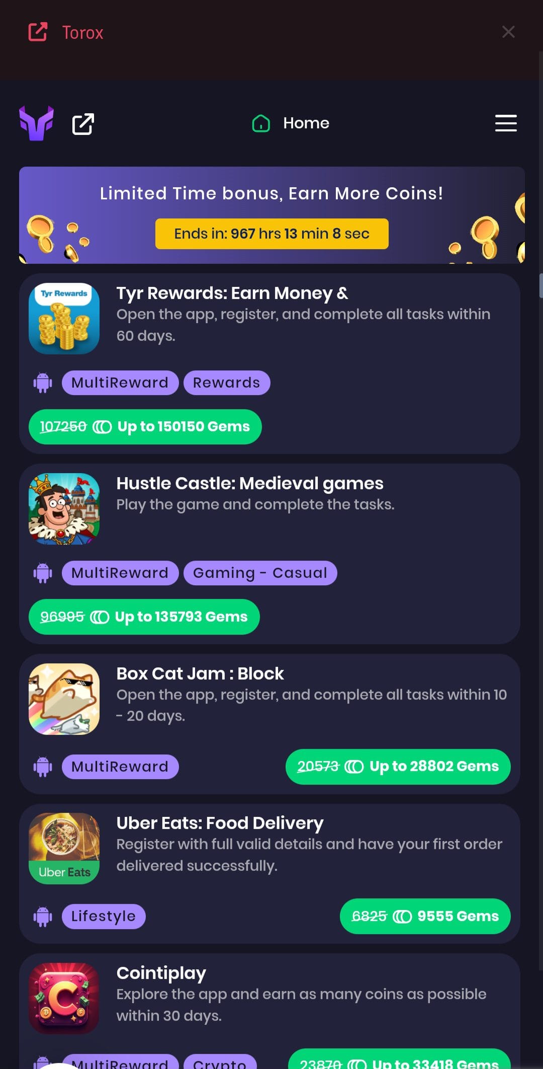 Freegem Torox Offerwall