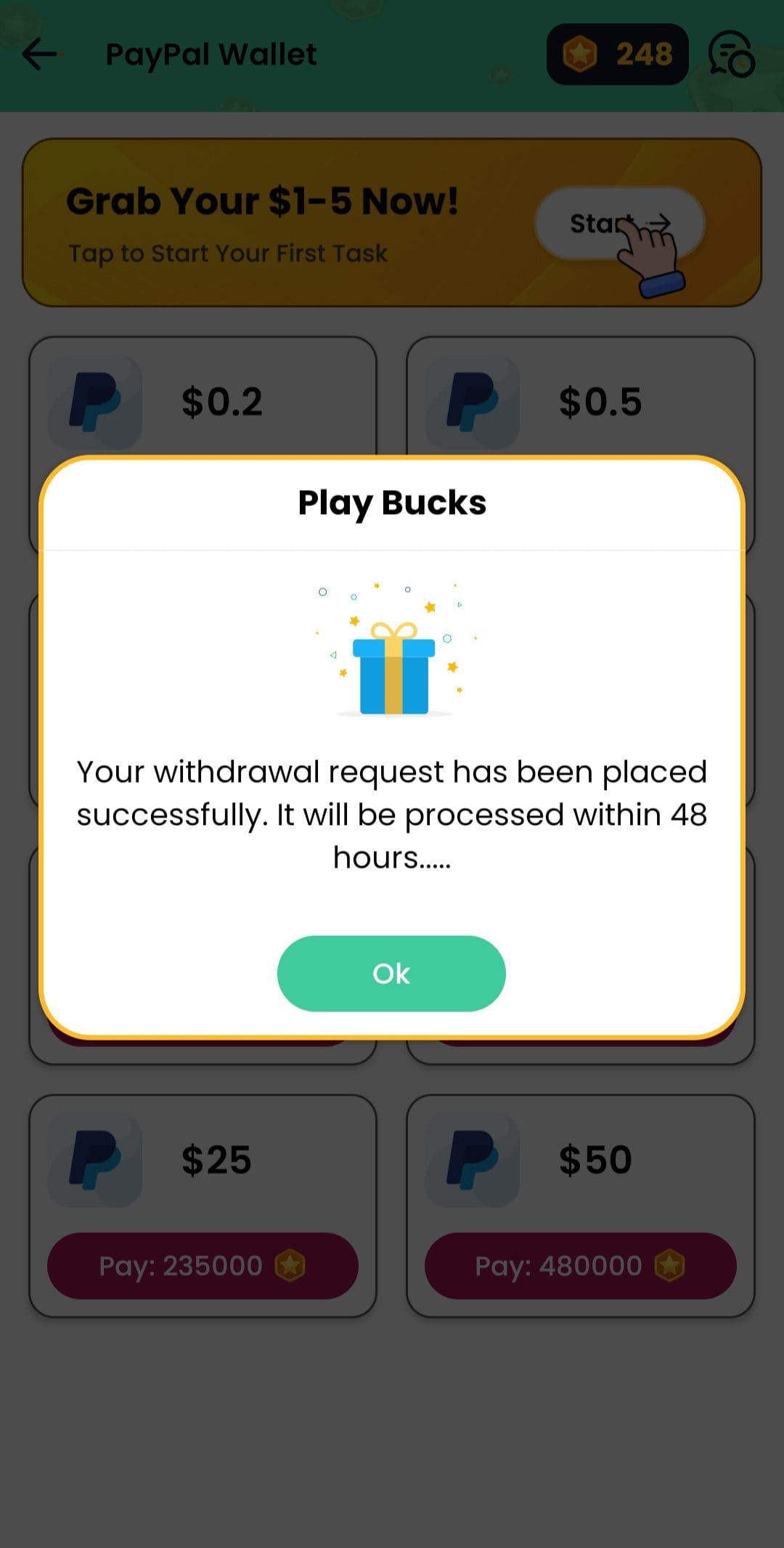 Play Bucks Withdrawal Request