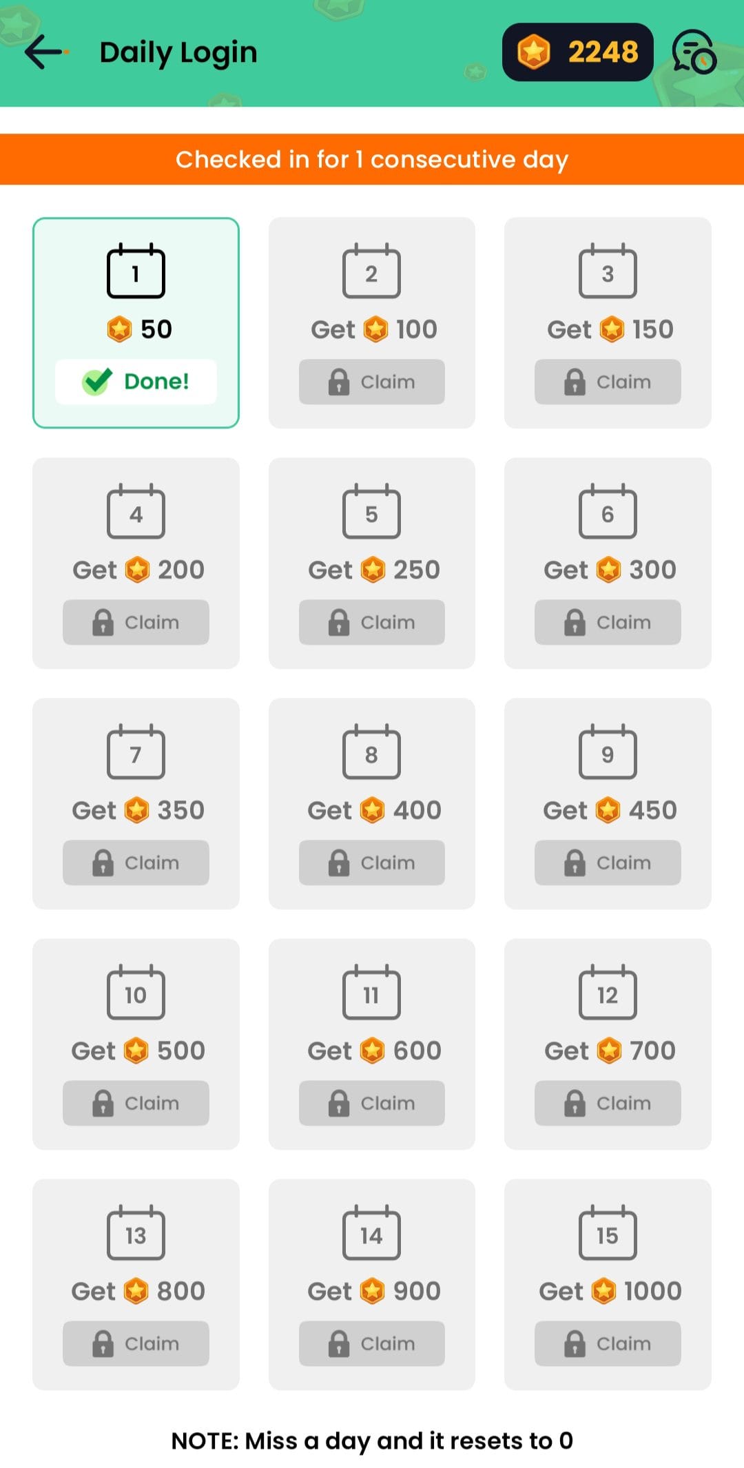 Play Bucks Daily Check-ins