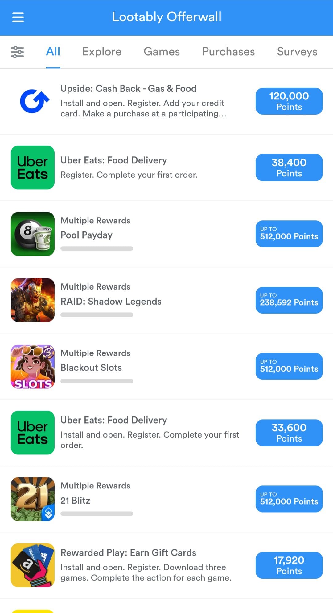 Play Bucks Lootably Offerwall