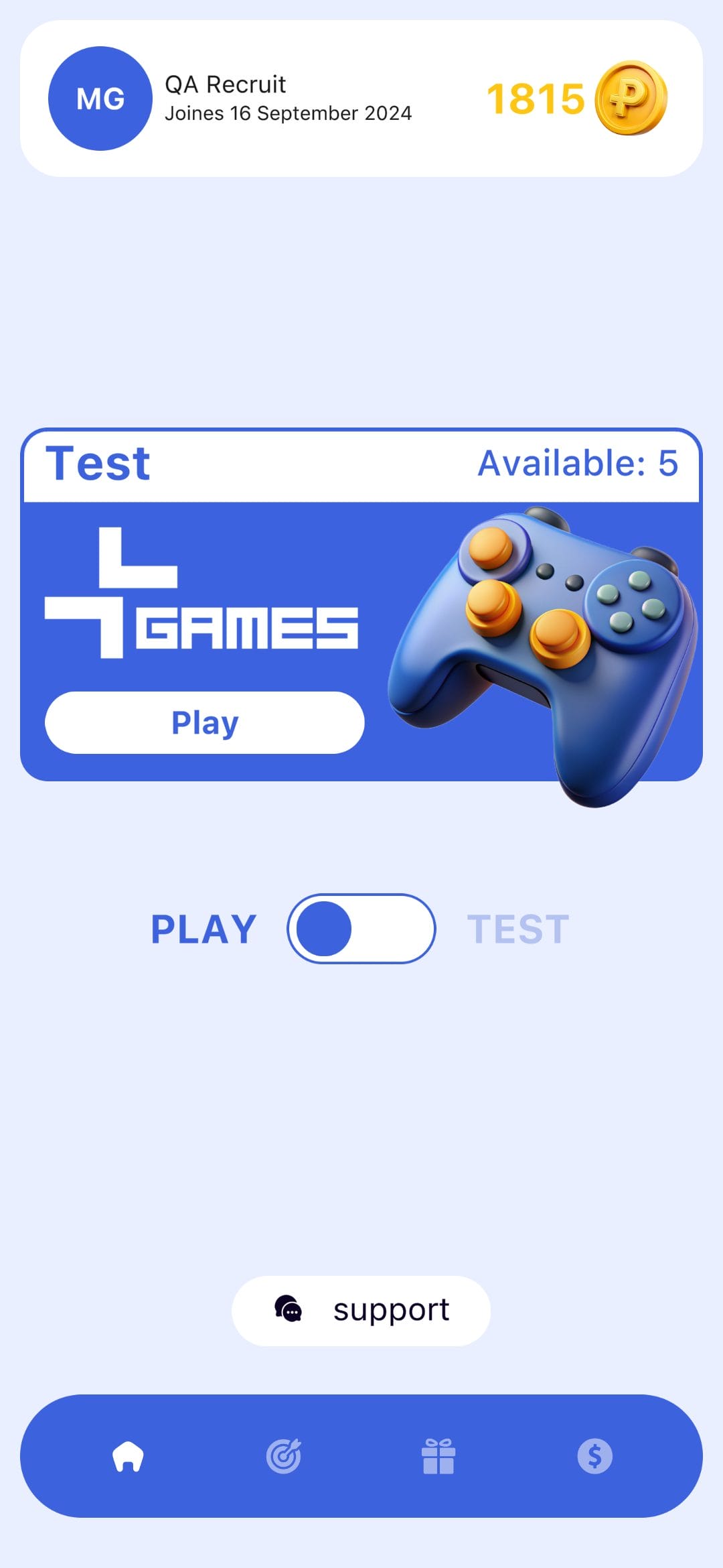 Plus Test Play Games