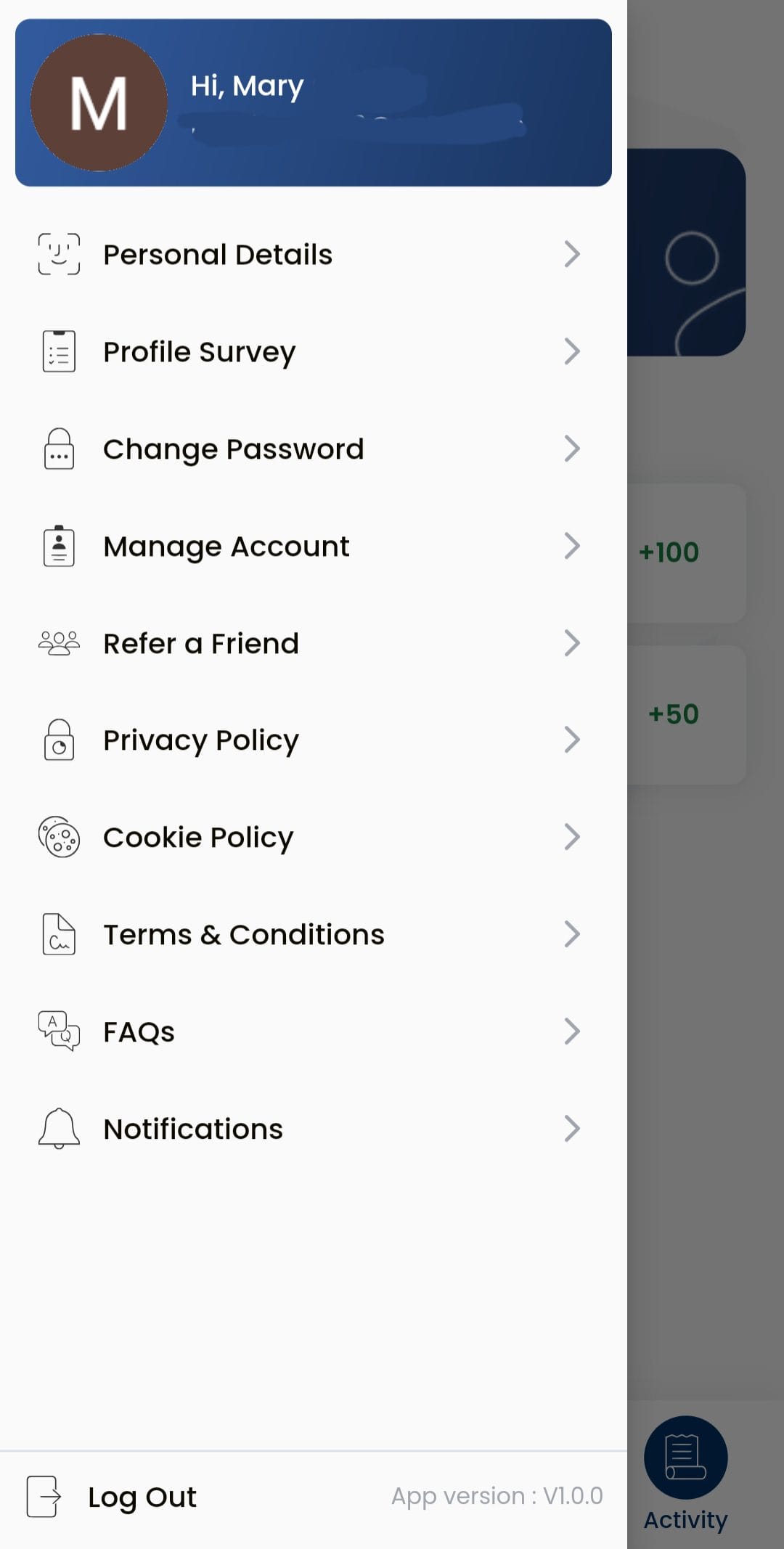 SurveyOptimus Profile Menu