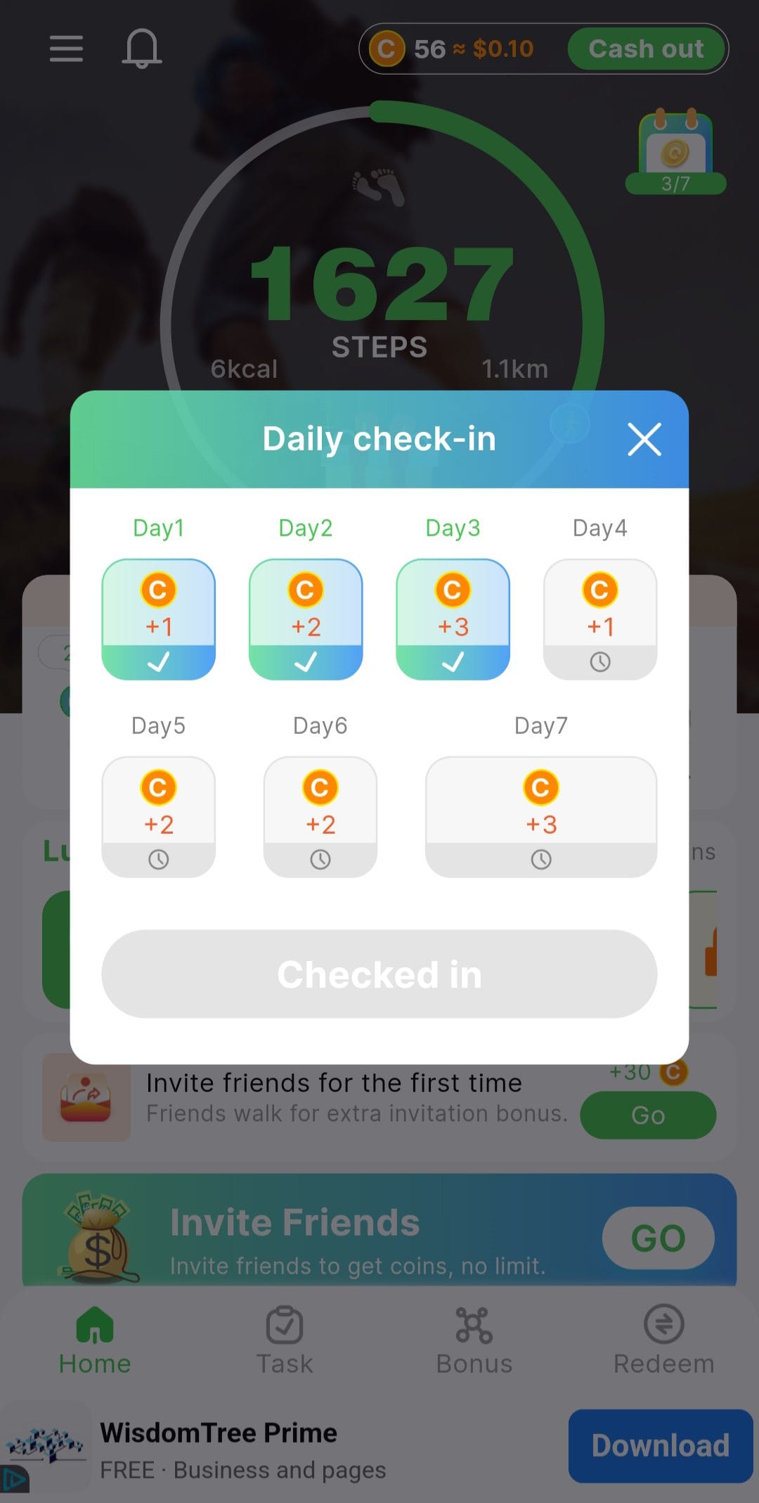 WalkTask Daily Check-ins
