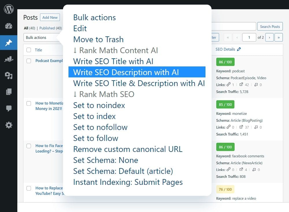 Rank Math content ai bulk