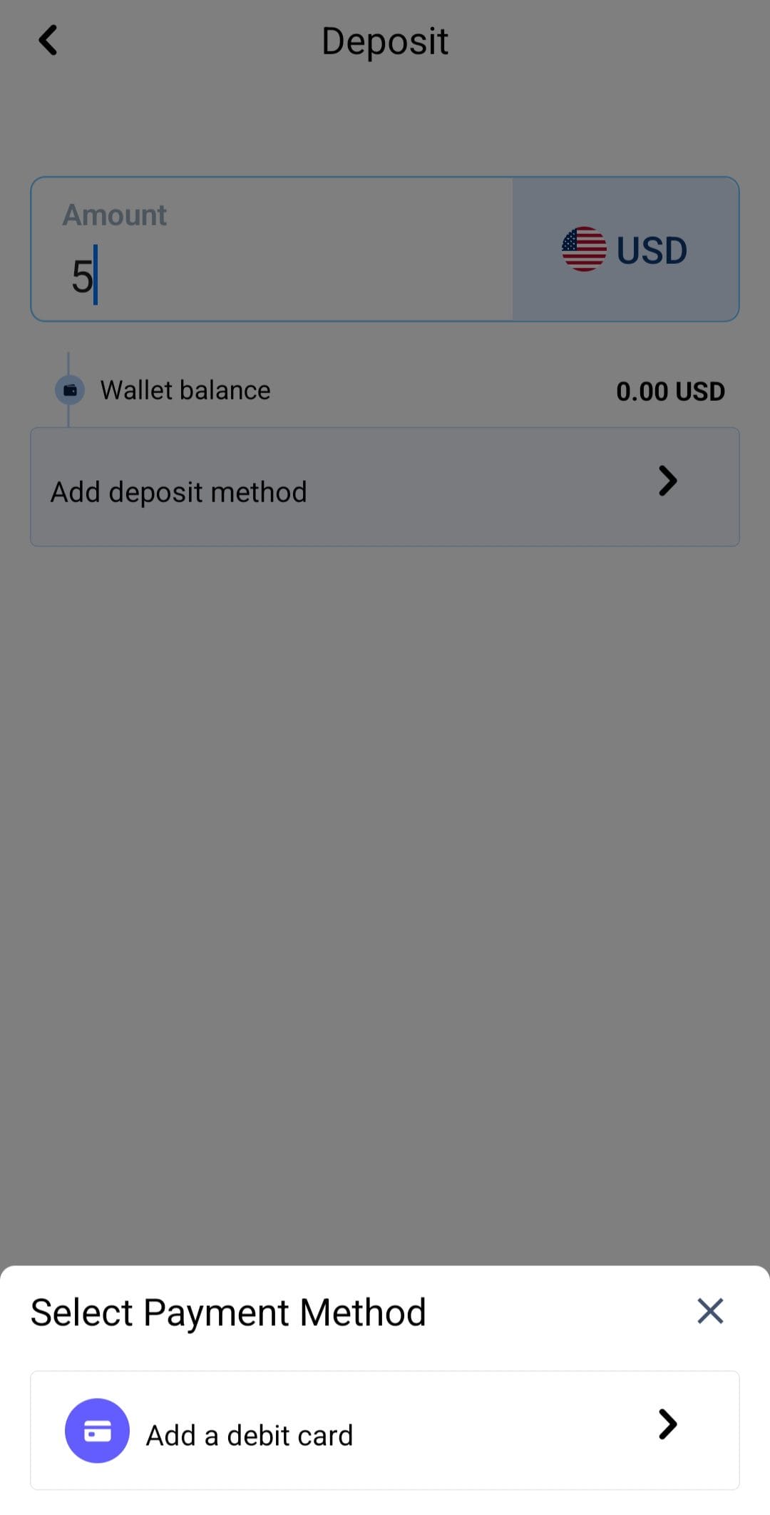 Afriex Deposit Cash